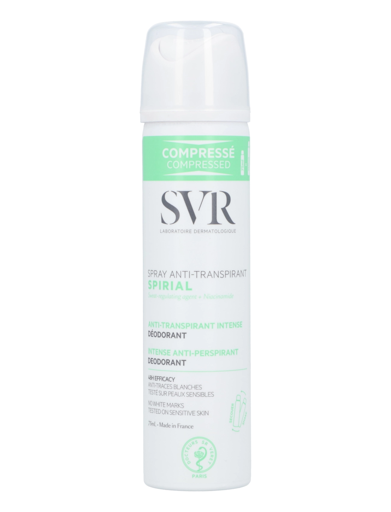 SVR Spirial Antitranspirant Spray, Spray, Nude, Str: 75 ML