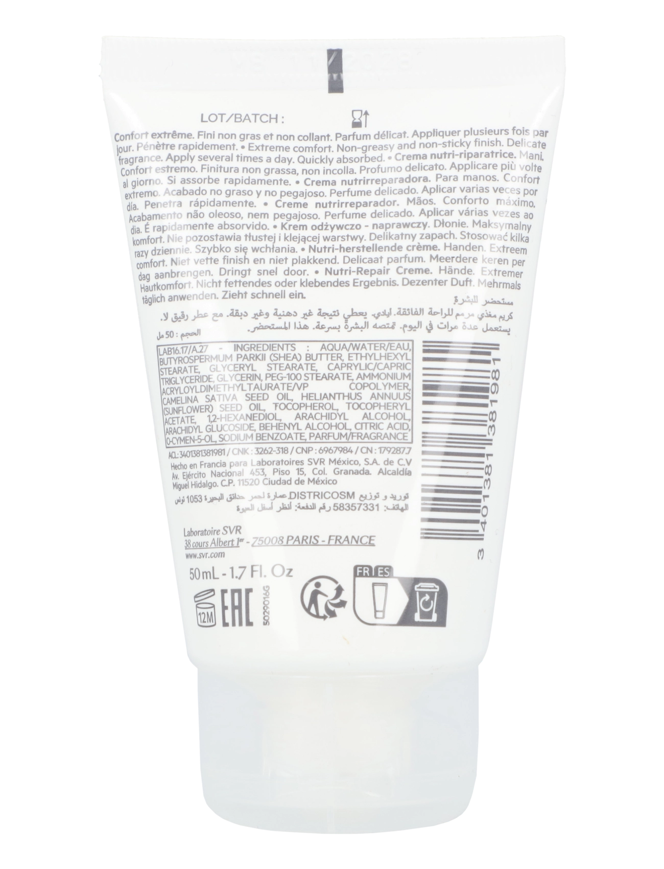 SVR - Topialyse Mains Hands Cream - handkräm - clear - 1