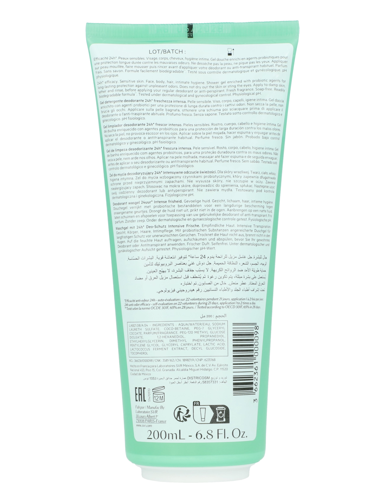 SVR Spirial Deo Shower Gel kroppsvård dam – bild 2