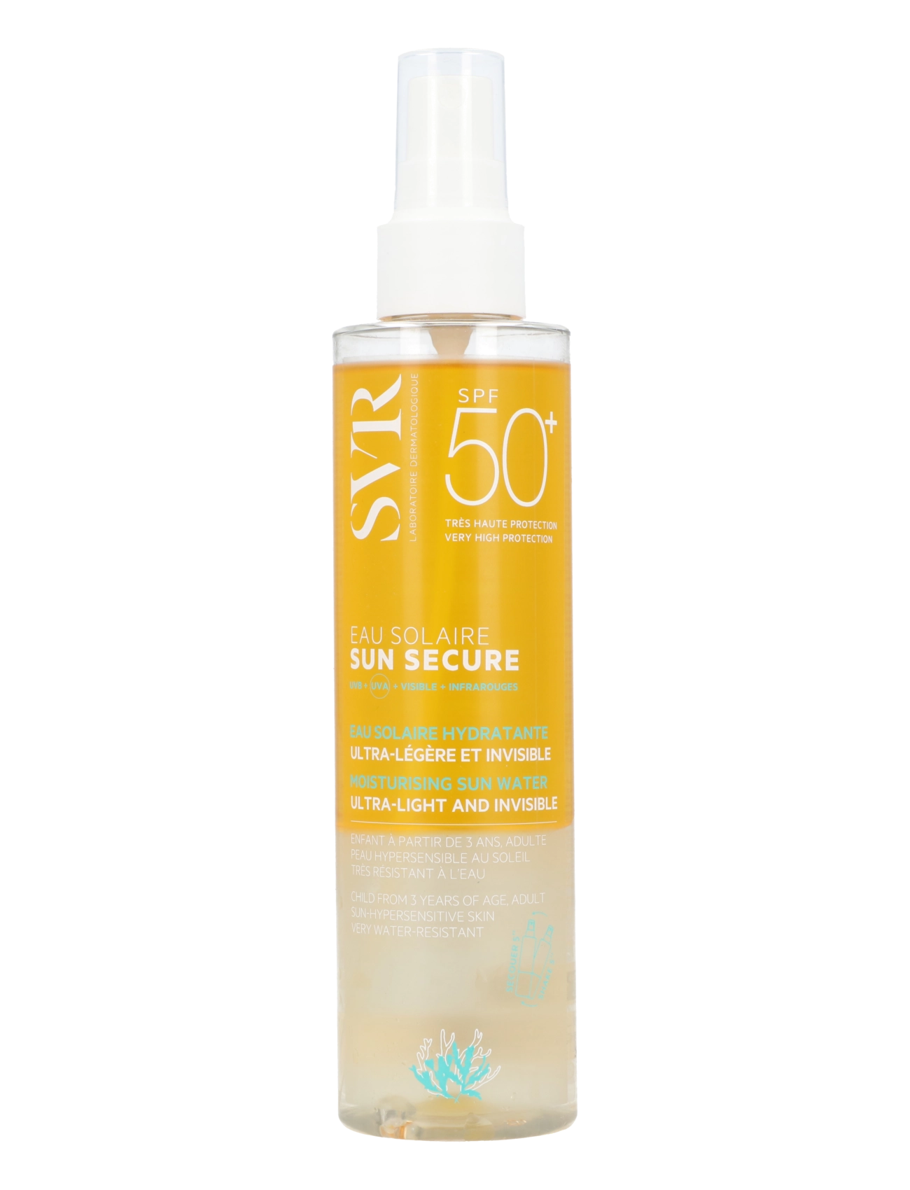 SVR Sun Secure Solar Water Spf50+, Body, Nude, Str: 200 ML