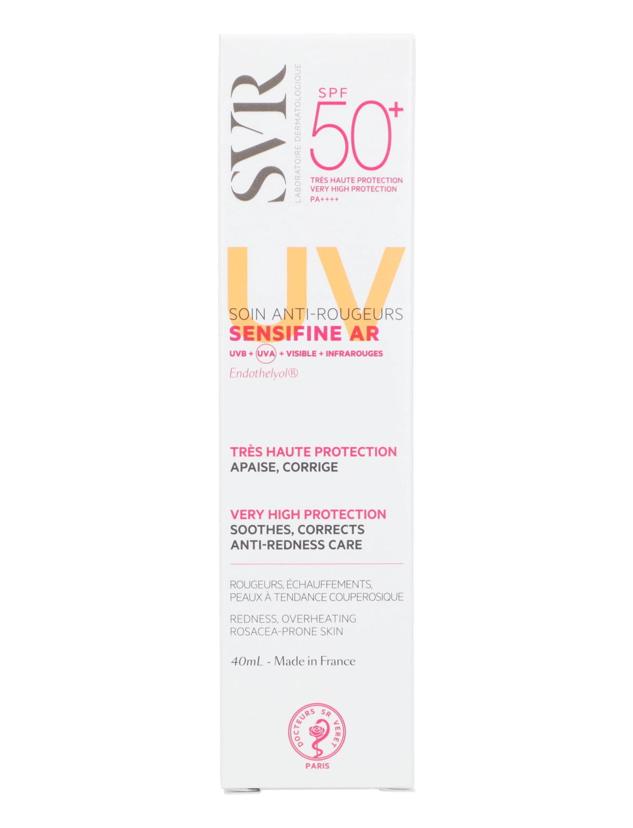 SVR - Sensifine AR Cream SPF50+ - för ansiktet - clear - 1