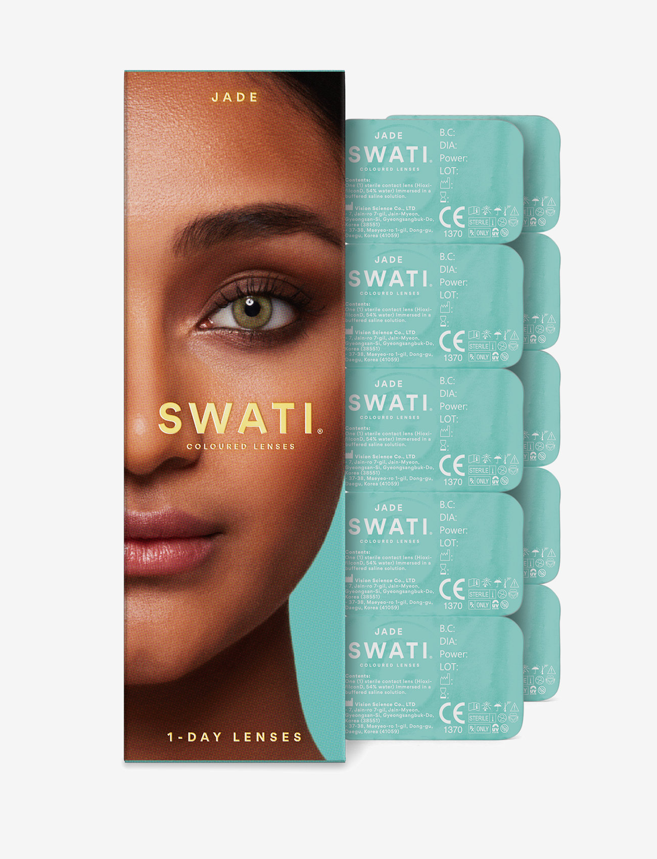 SWATI Cosmetics - JADE - 1 DAY LENSES (2x5 pairs) - smink - jade - 1