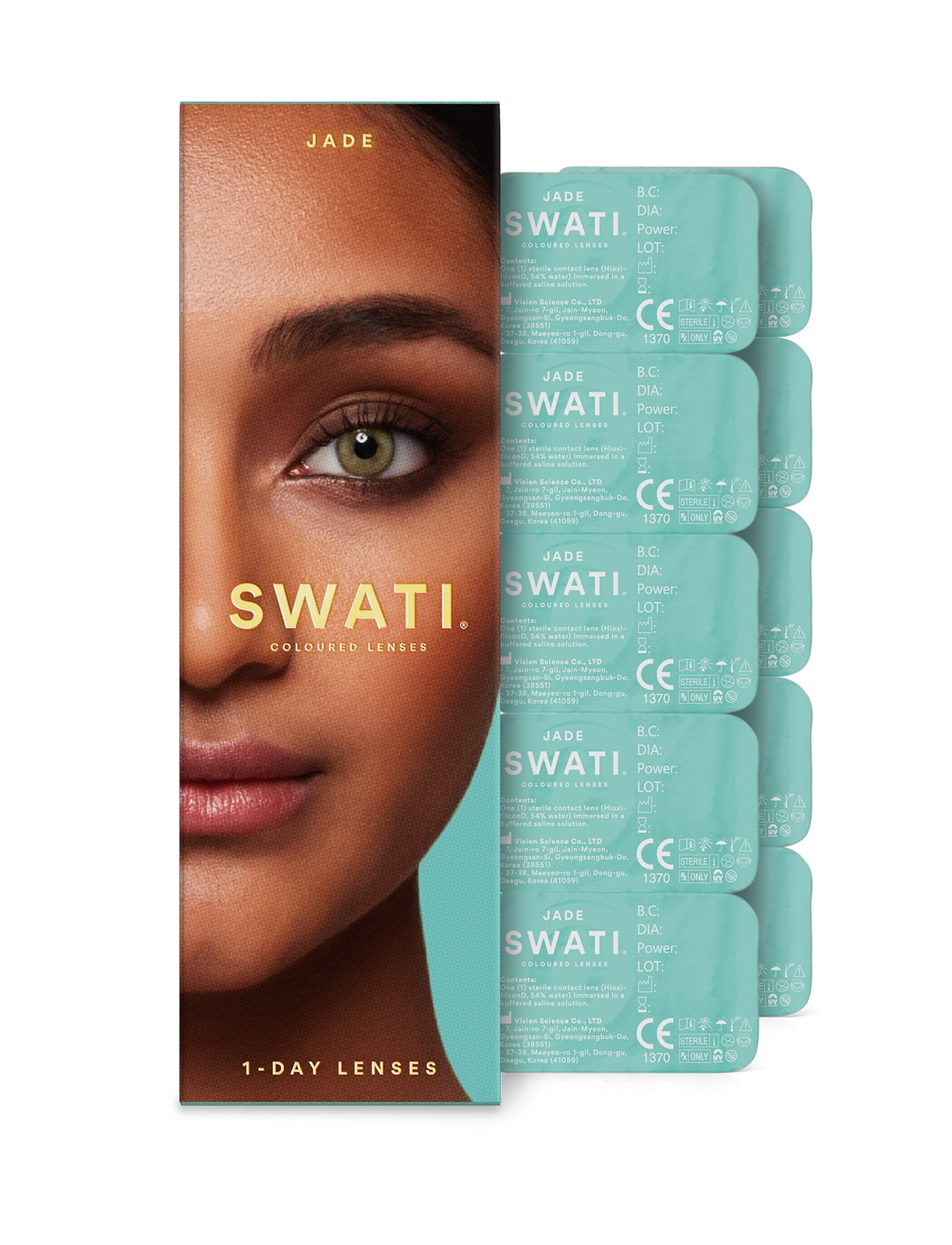 SWATI Cosmetics JADE - 1 DAY LENSES (2x5 pairs) - Øyne - JADE / undefined