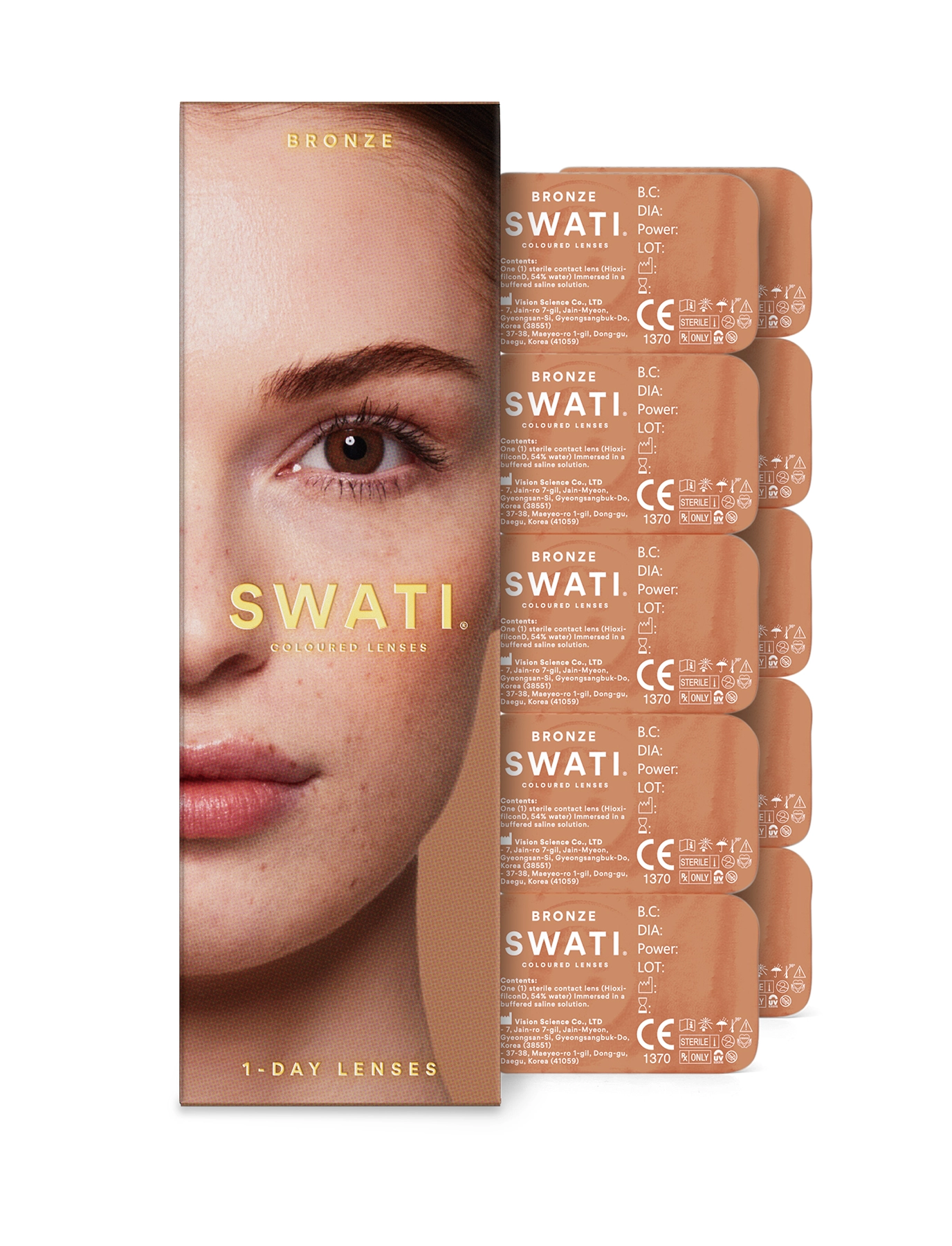 SWATI Cosmetics BRONZE 1-DAY LENSES (2x5 pairs) - SWATI - BRONZE / undefined