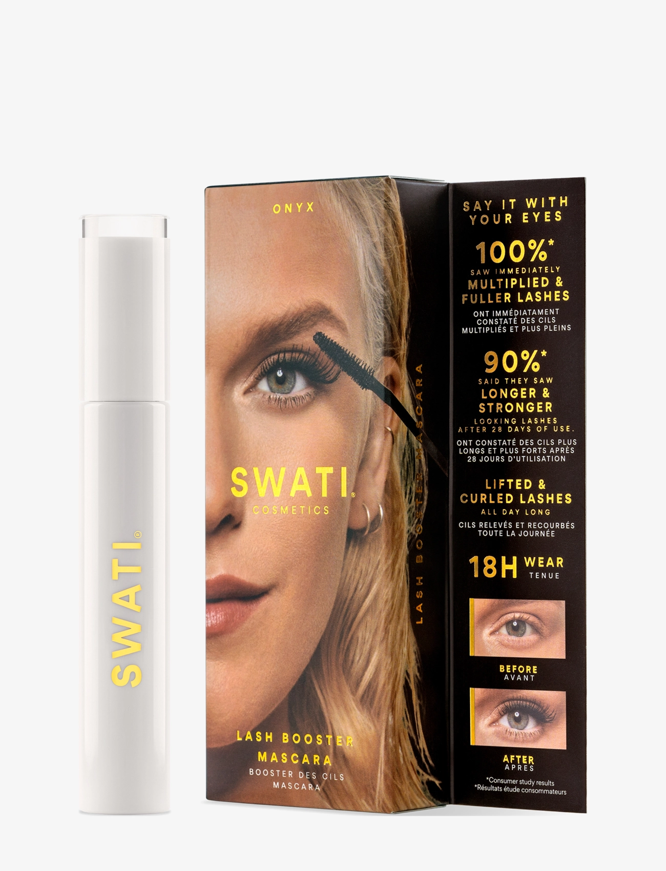 SWATI Cosmetics ONYX Lash Booster Mascara - Kampagne - BLACK / black
