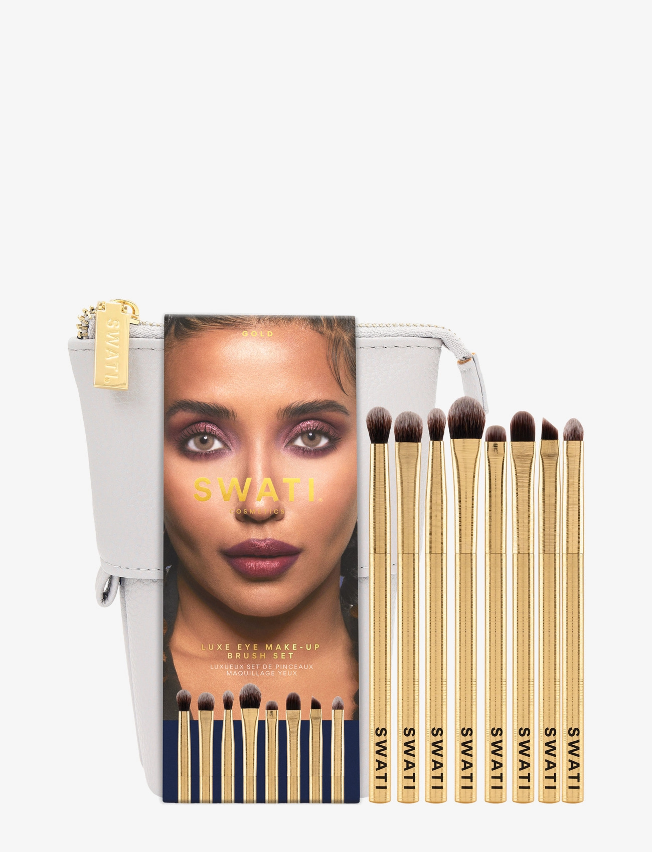 SWATI Cosmetics Deluxe Eye Brush Set 8 Pcs, Børstesæt, Nude, Str: 8 pcs