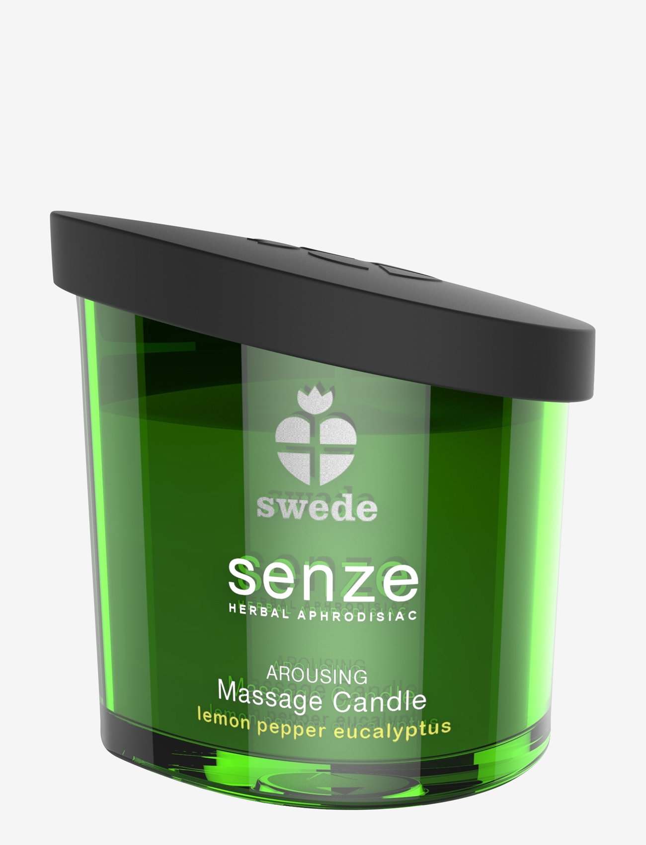 Swede - Swede Arousing Massage Candle - Lemon Pepper Eucalyptus - duftlys - green - 0