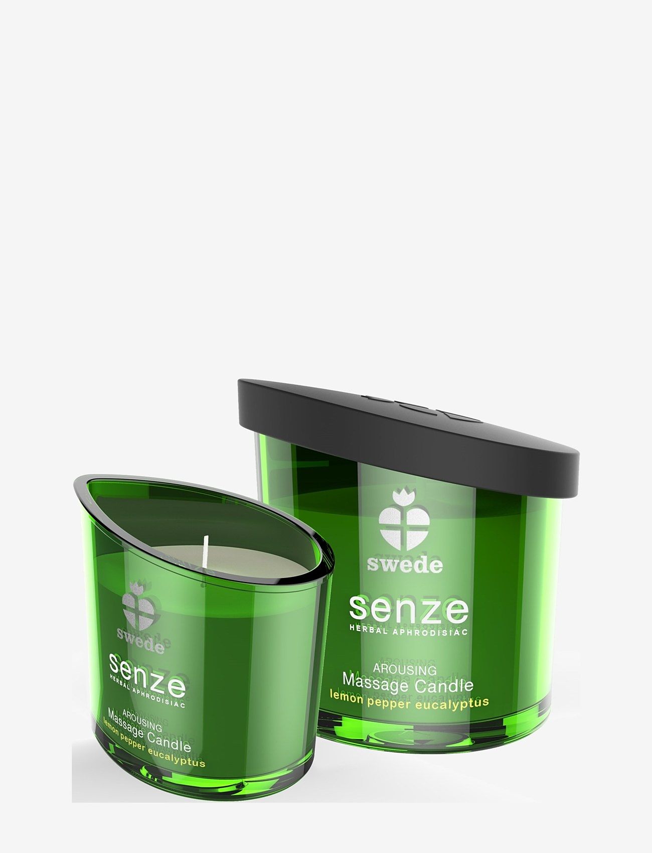 Swede - Swede Arousing Massage Candle - Lemon Pepper Eucalyptus - duftlys - green - 3