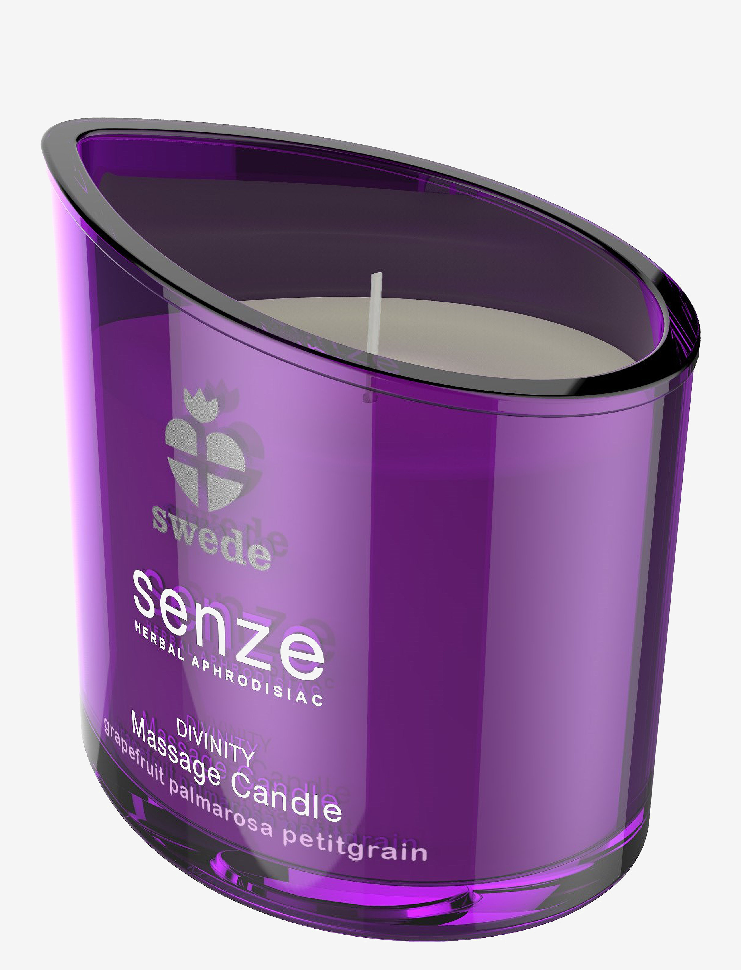 Swede - Swede Divinity Massage Candle - Grapefruit Palmarosa Petitgrain - glidecreme & olier - purple - 2