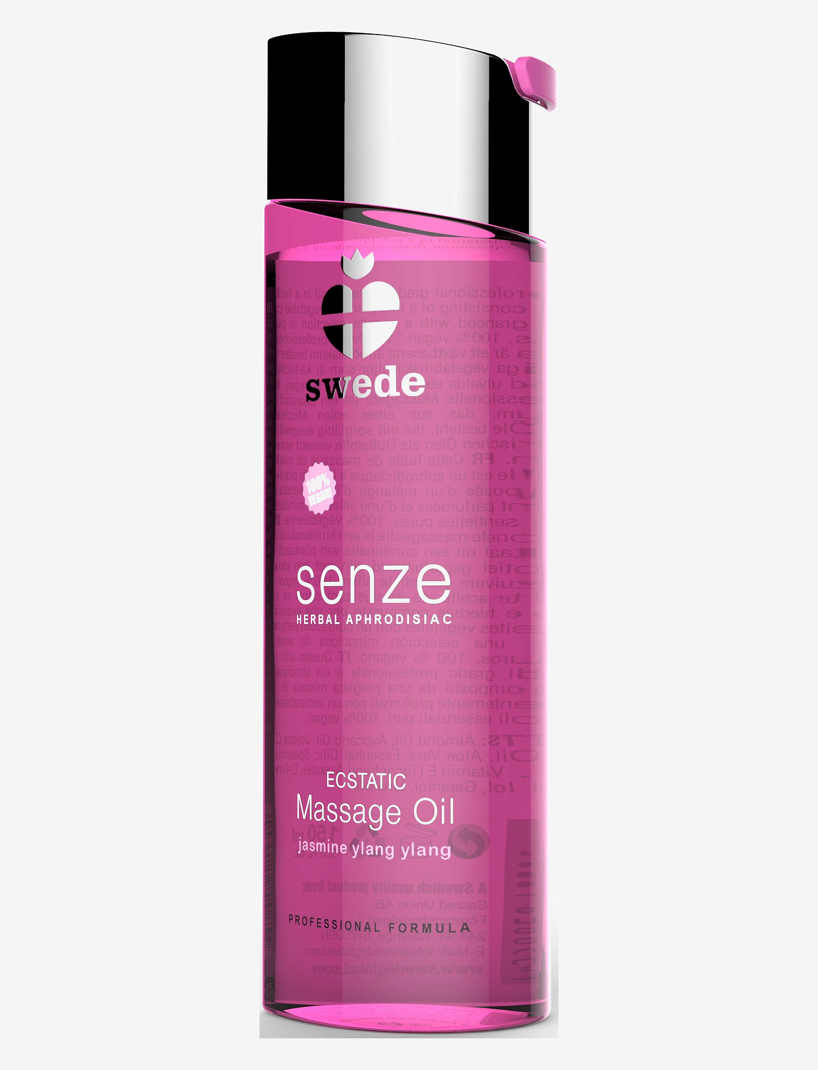 Swede Ecstatic Massage Oil Jasmine Ylang Ylang, Body Vinegar & Dressing Bottless, Nude, Str: 75 ml