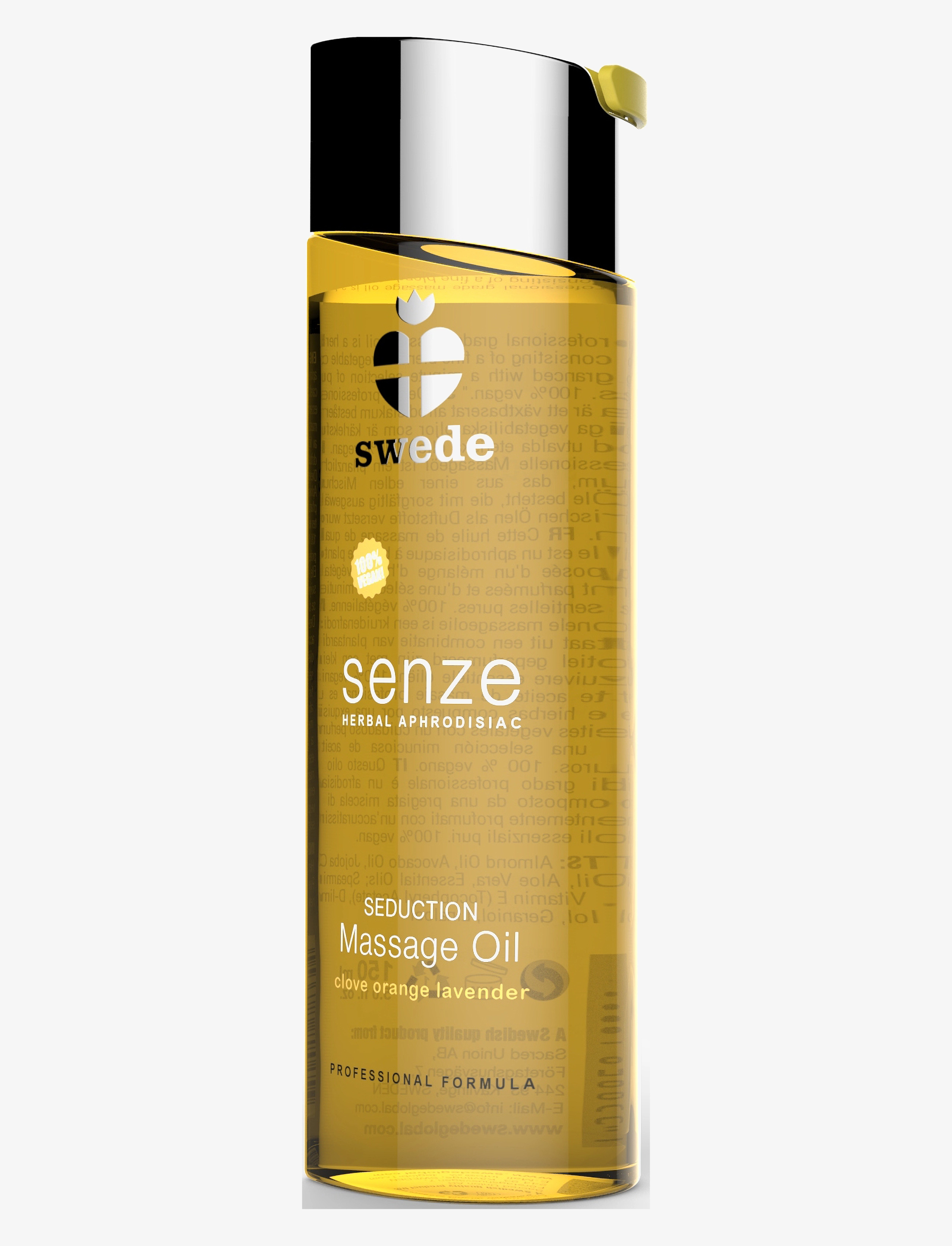 Swede Seduction Massage Oil Clove Orange Lavender, Body Vinegar & Dressing Bottless, Nude, Str: 75 ml