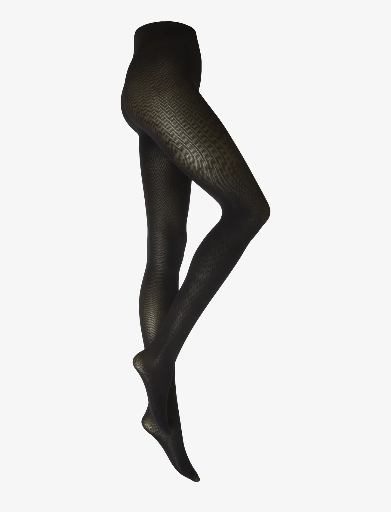 Swedish Stockings - Nina Fishbone tights 40D - mažiausios kainos - black - 0