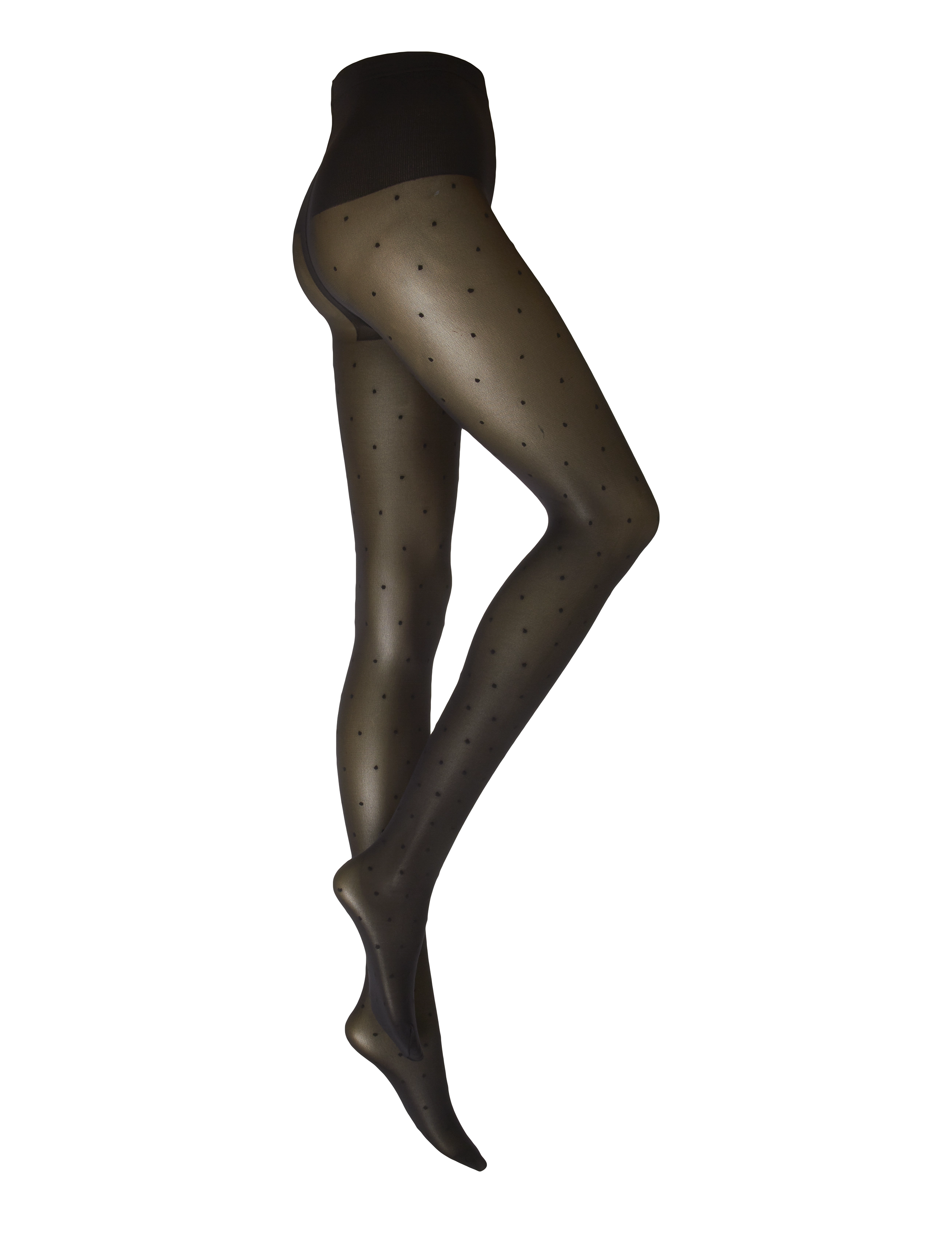 Swedish Stockings Doris Dots Tights - Strømpebukser - BLACK / black