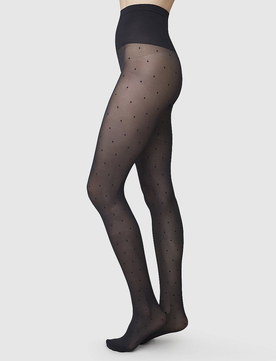 Swedish Stockings - Doris Dots tights 40D - erilised sündmused - black - 0