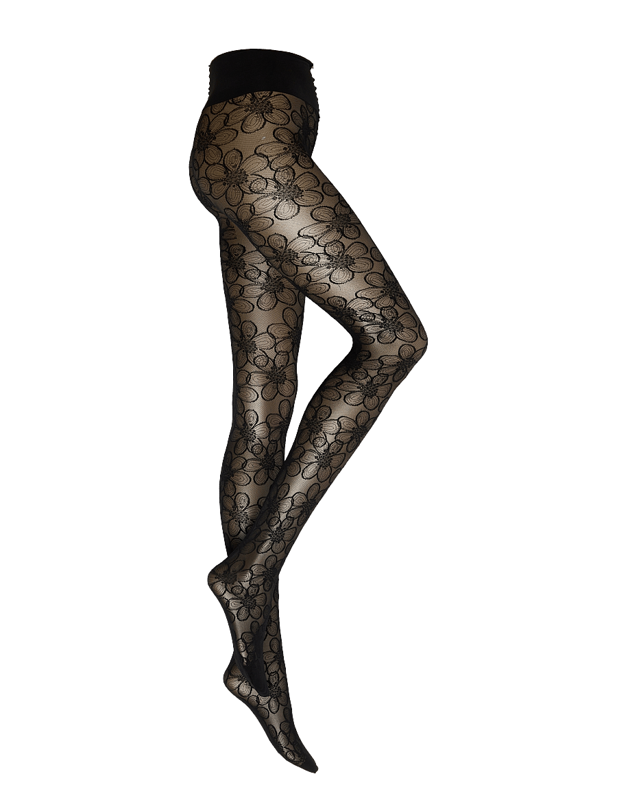 Swedish Stockings - Maja Flower Tights - speciella tillfällen - black - 1