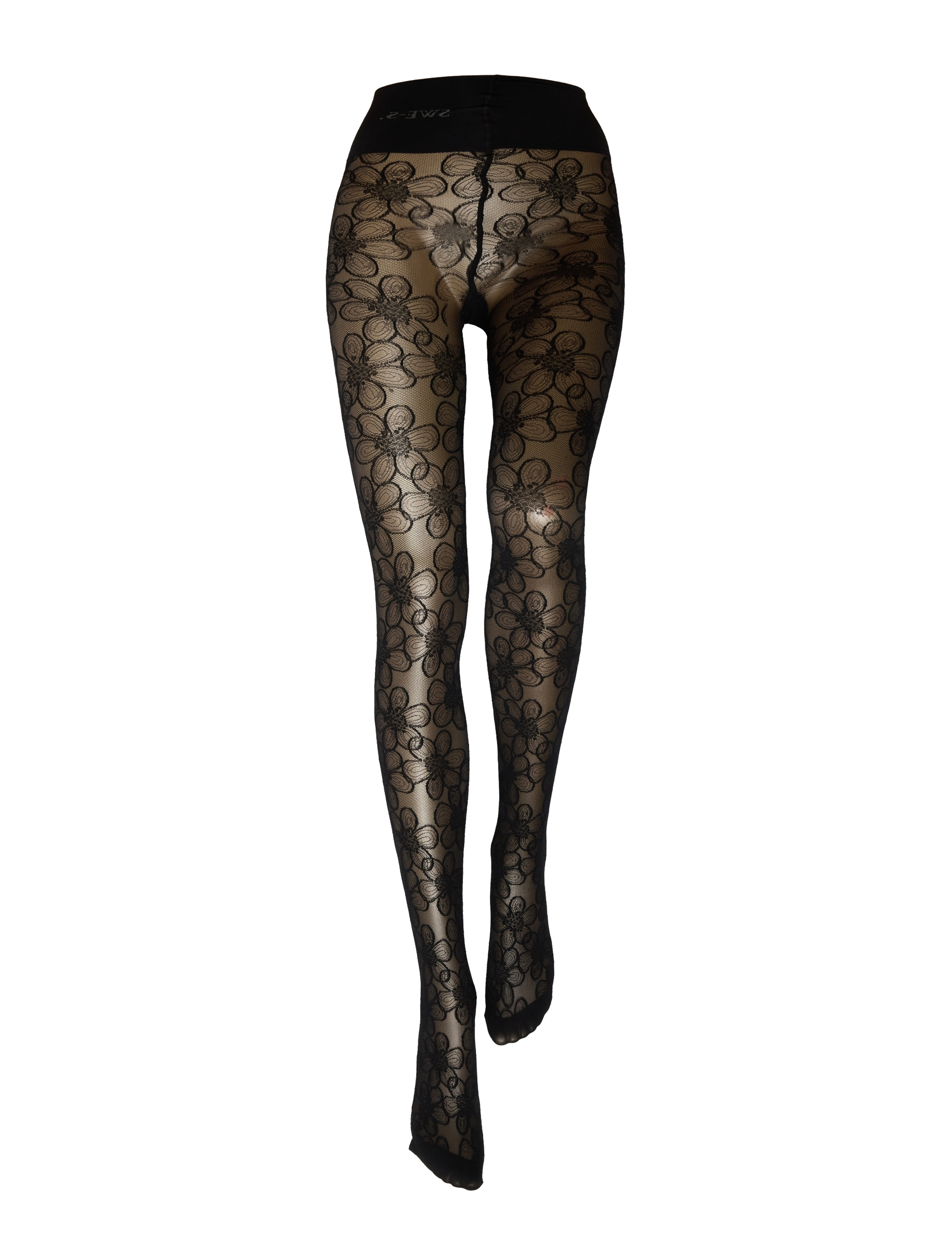 Swedish Stockings - Maja Flower Tights - black - 2