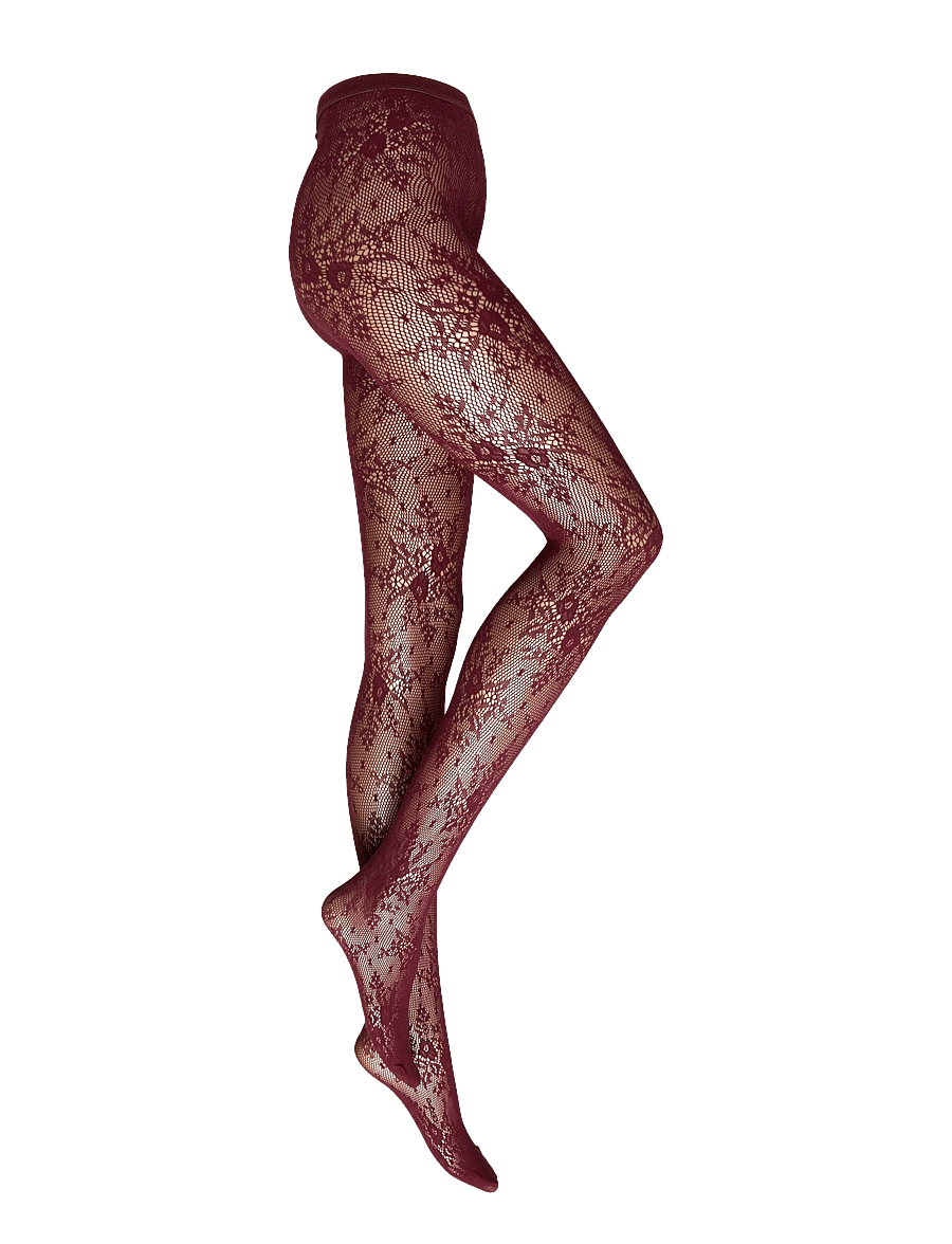 Swedish Stockings - Rosa Lace Tights - erilised sündmused - deep red - 1