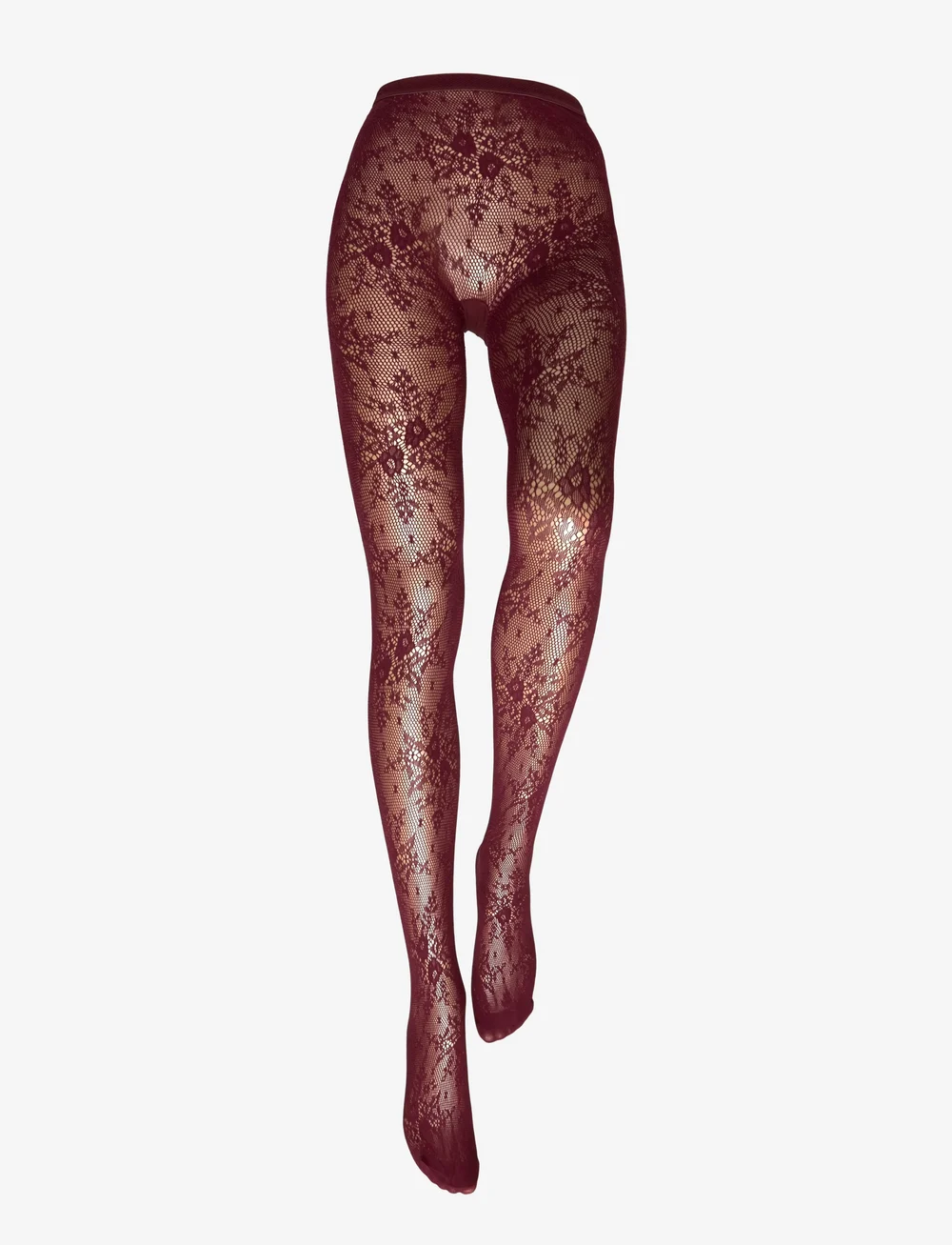 Swedish Stockings - Rosa Lace Tights - særlige begivenheder - deep red - 2