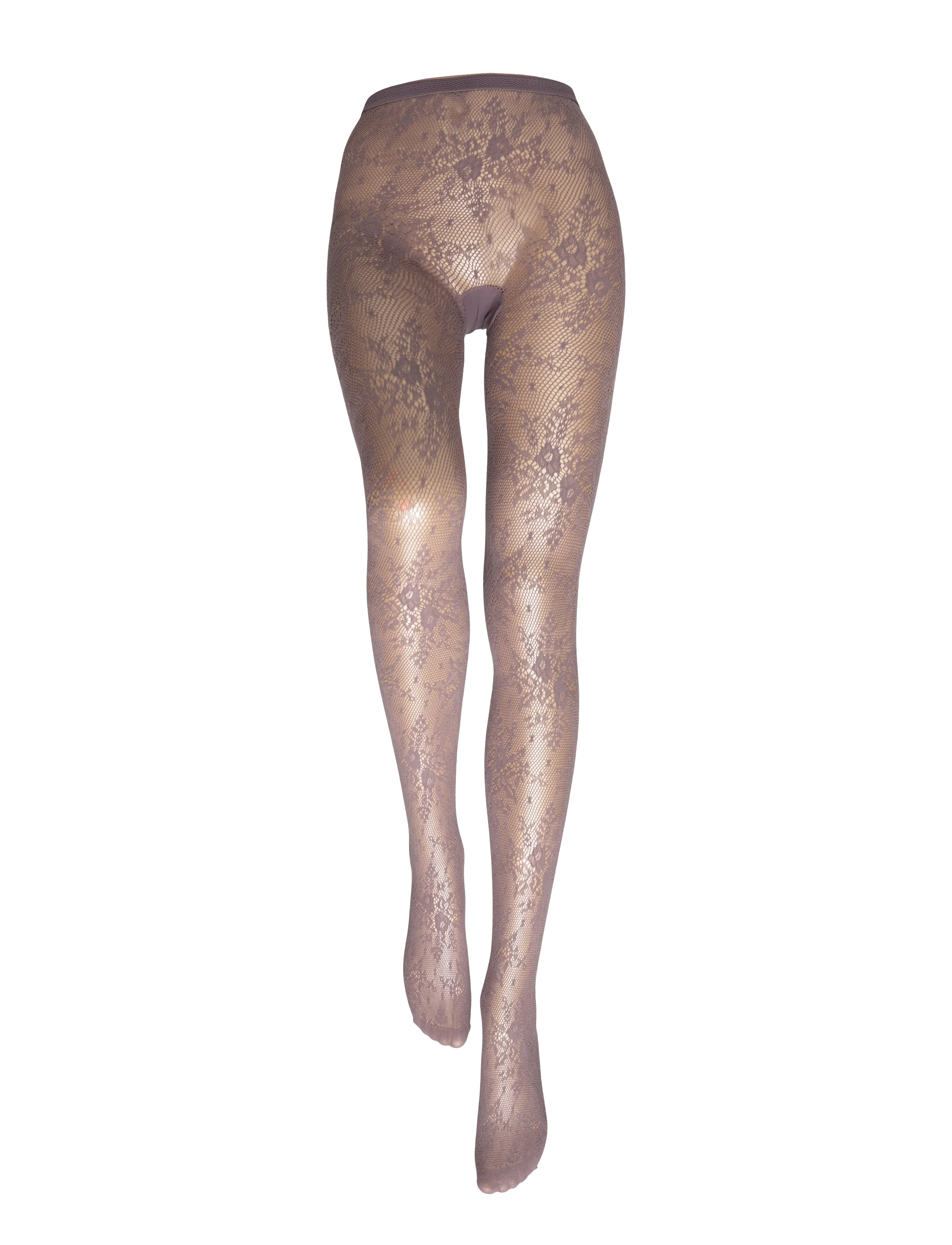 Swedish Stockings - Rosa lace tights - special occasions - mid grey - 2