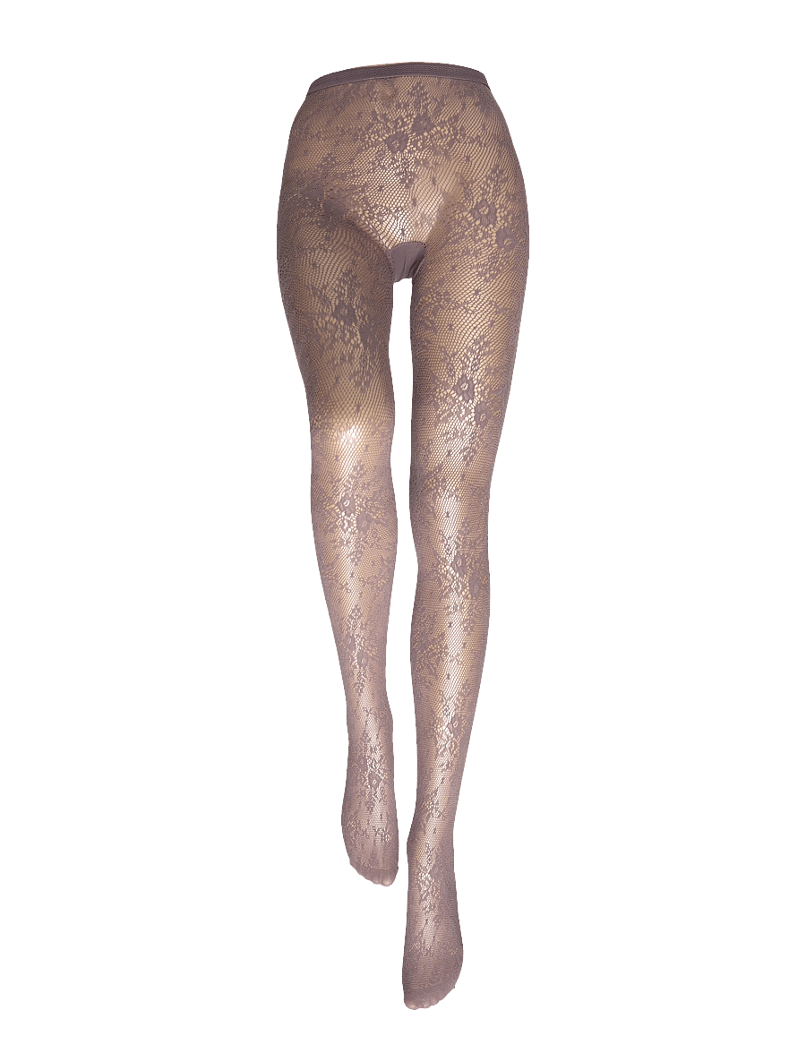 Swedish Stockings - Rosa lace tights - special occasions - mid grey - 2