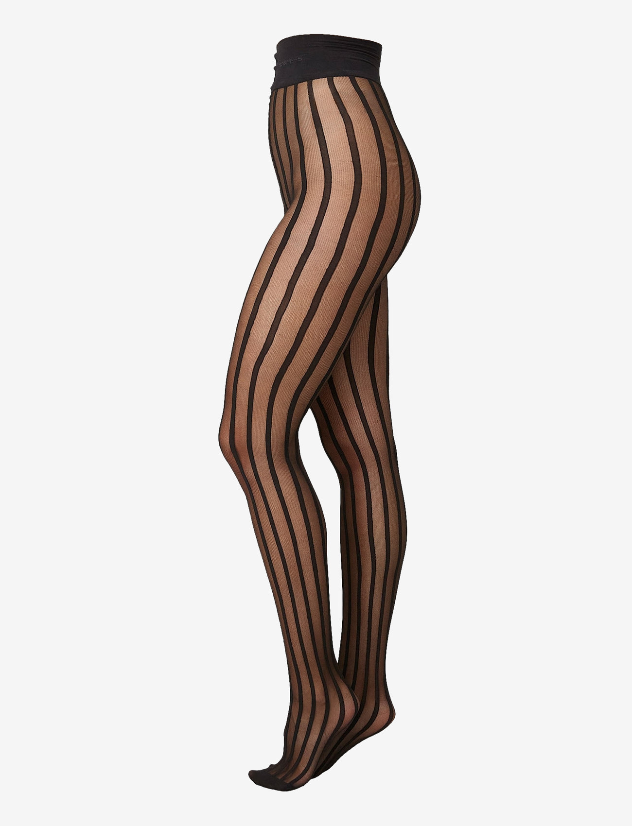 Swedish Stockings - Siri Stripe Tights - black - 1