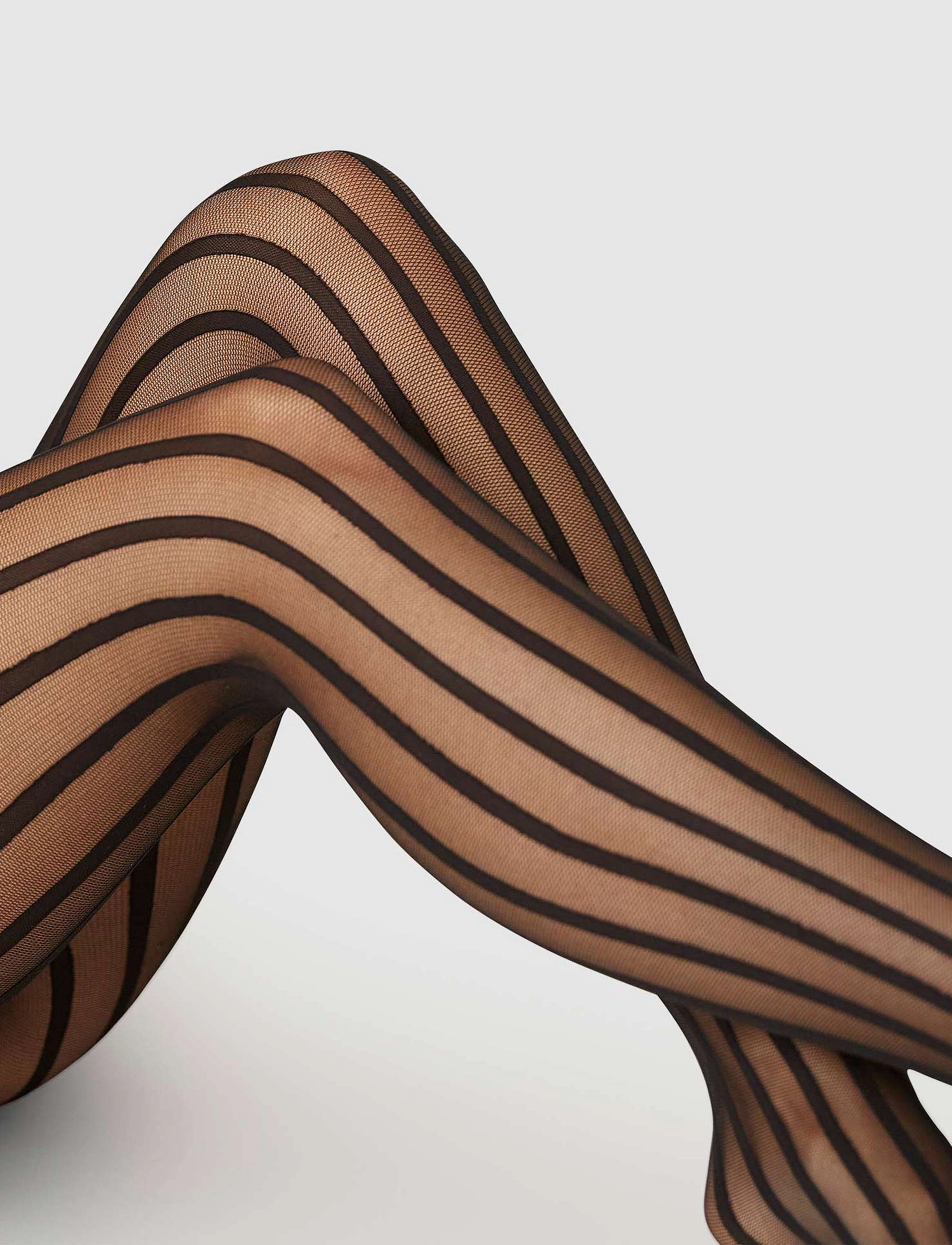 Swedish Stockings - Siri Stripe Tights - black - 3