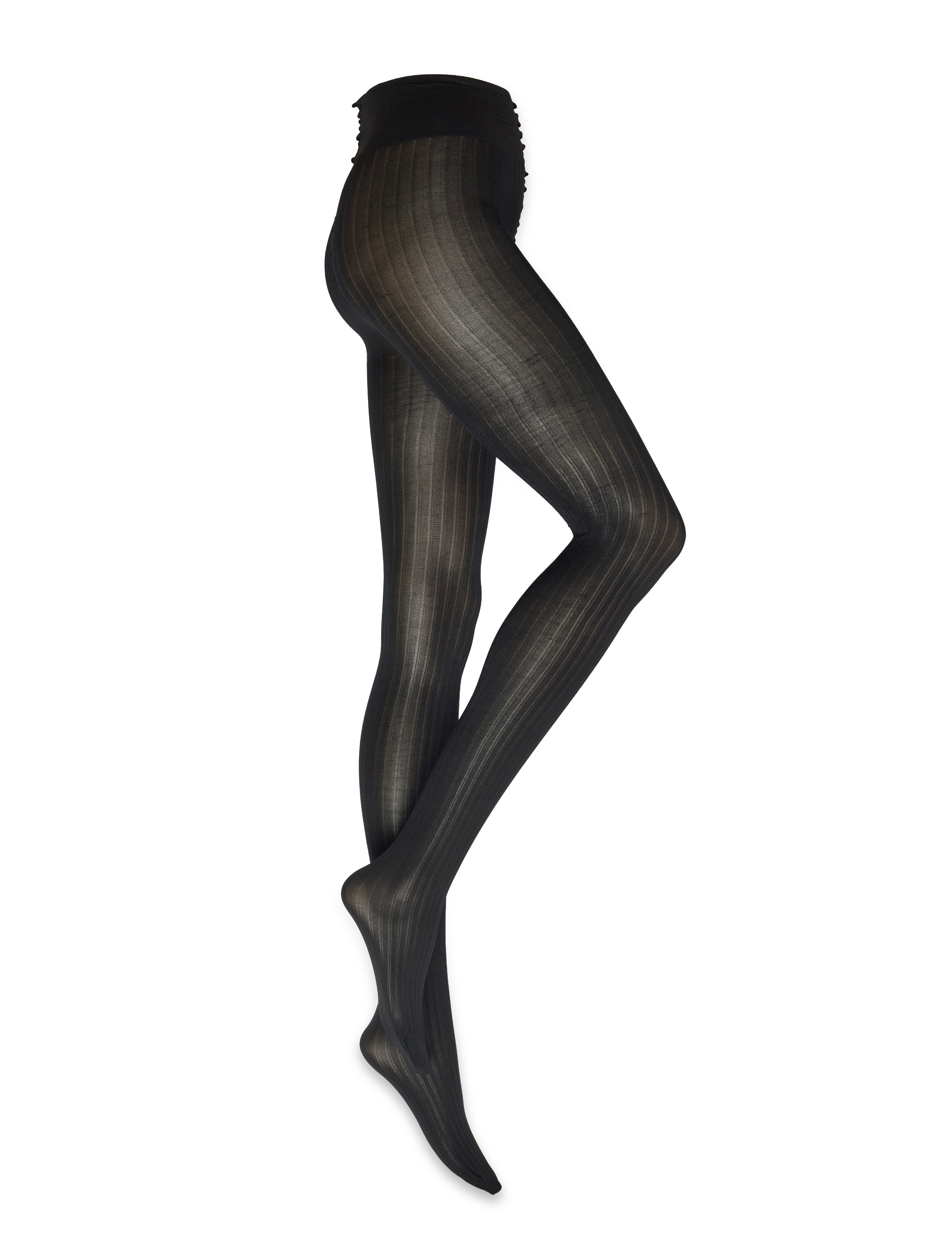 Swedish Stockings - Natalie Stripe Tights - black - 1
