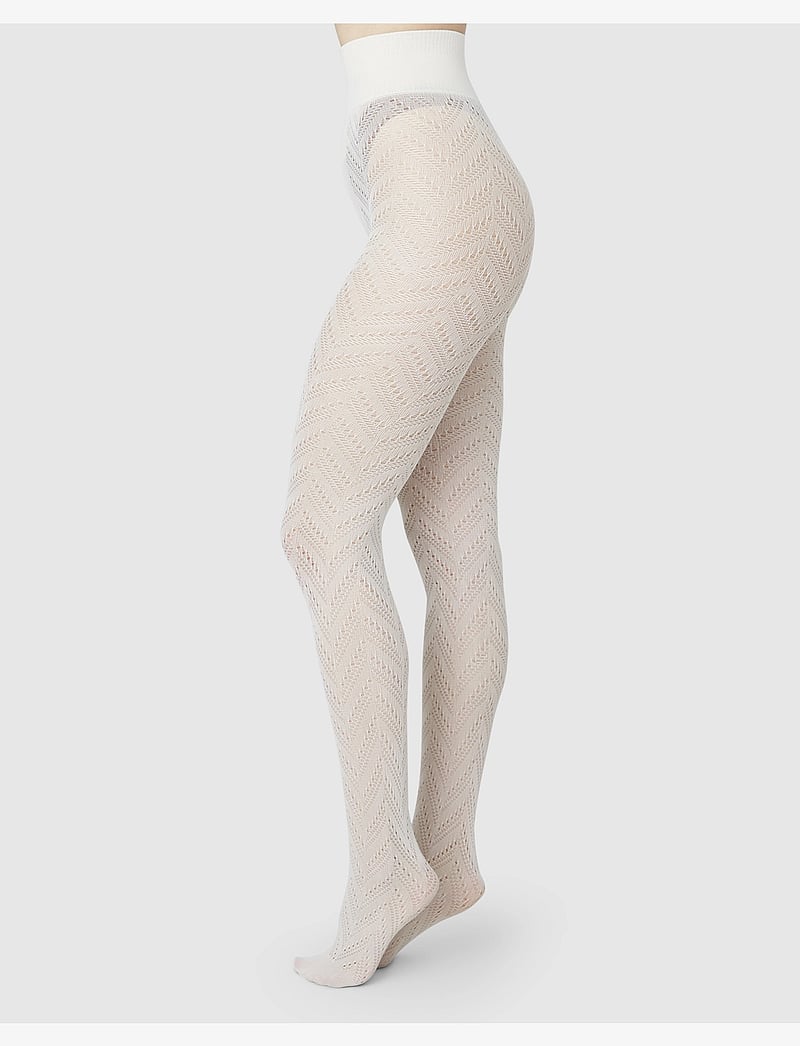 Swedish Stockings - Ina Pointelle Tights - speciella tillfällen - ivory - 0