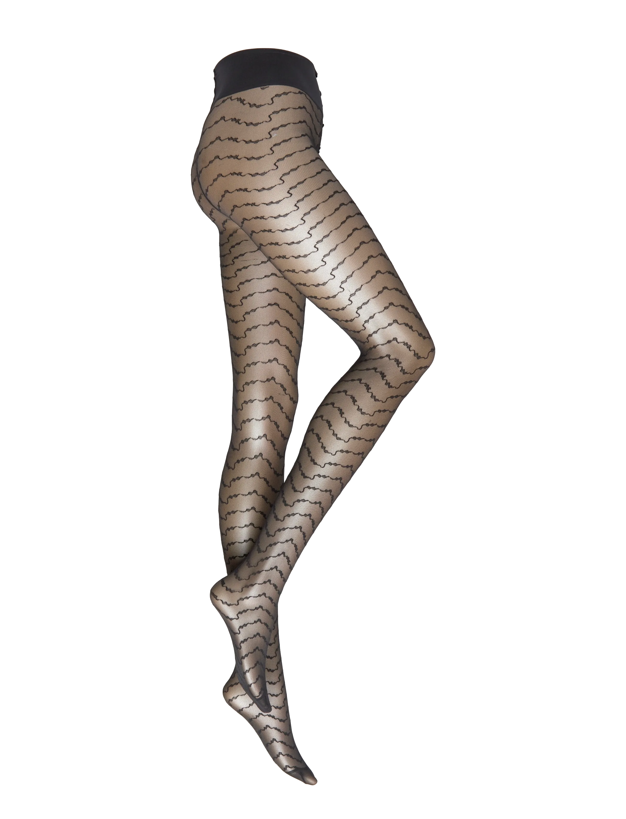 Swedish Stockings Mila Ruffle Tights - Swedish Stockings - BLACK / black