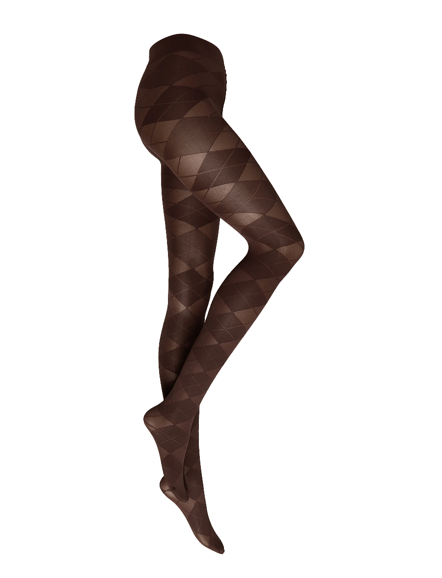 Swedish Stockings - Rebecka Argyle Tights - speciella tillfällen - dark brown - 1