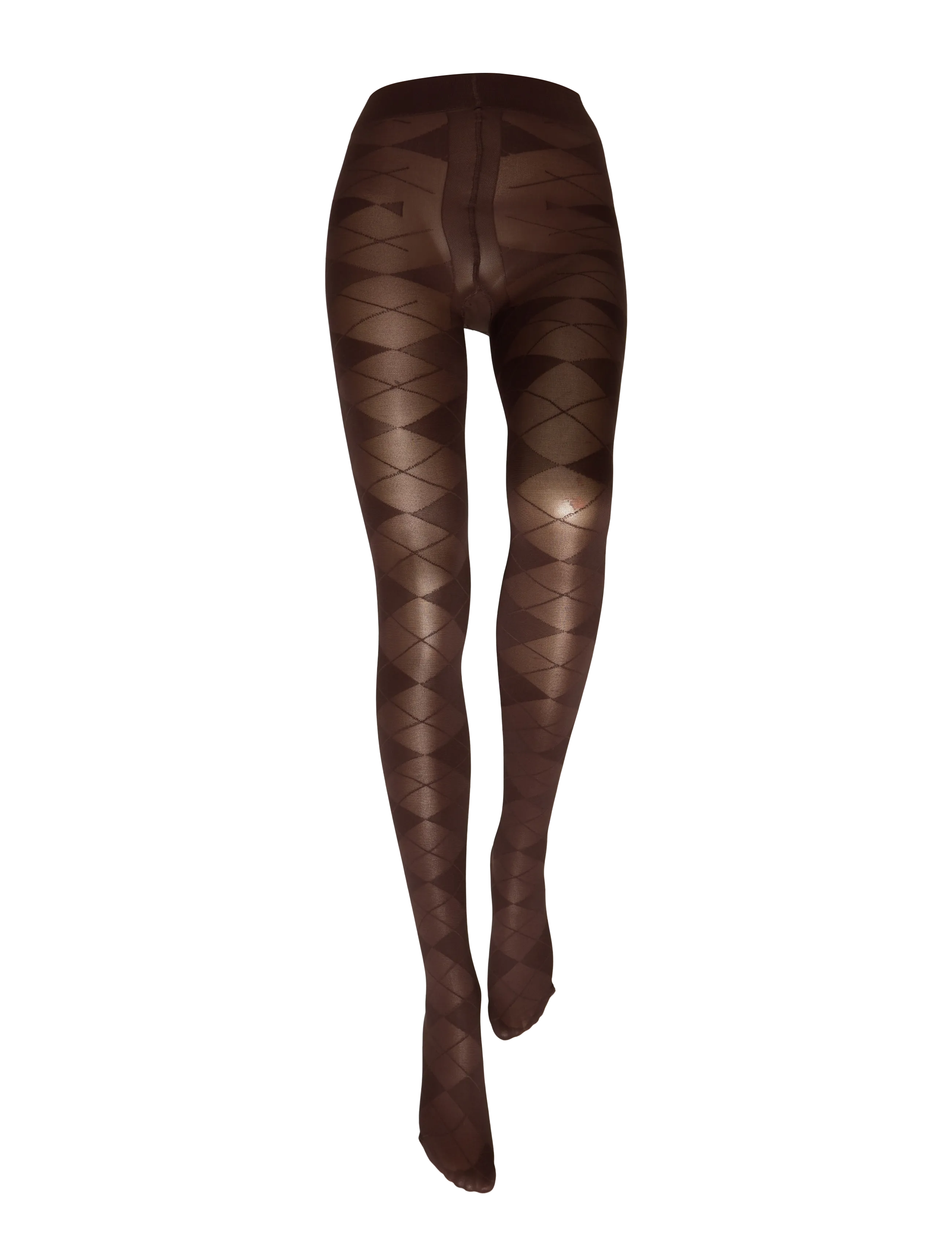 Swedish Stockings - Rebecka Argyle Tights - laveste priser - dark brown - 2