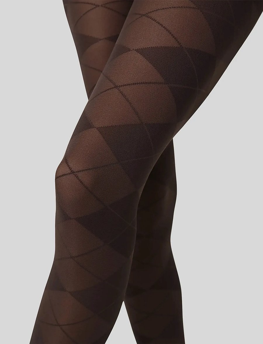 Swedish Stockings - Rebecka Argyle Tights - speciella tillfällen - dark brown - 3