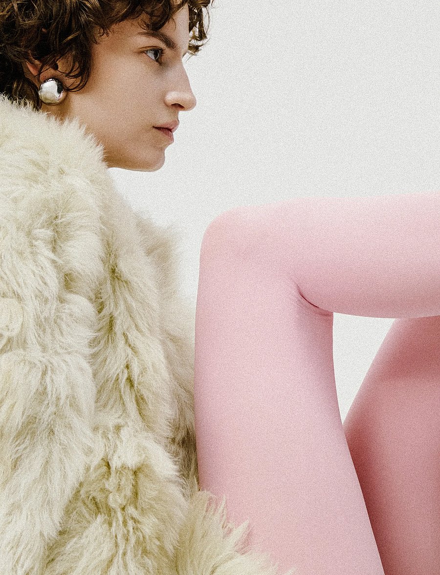 Swedish Stockings - Zoe Ribbed Tights - vinsældir í tísku - soft pink - 3