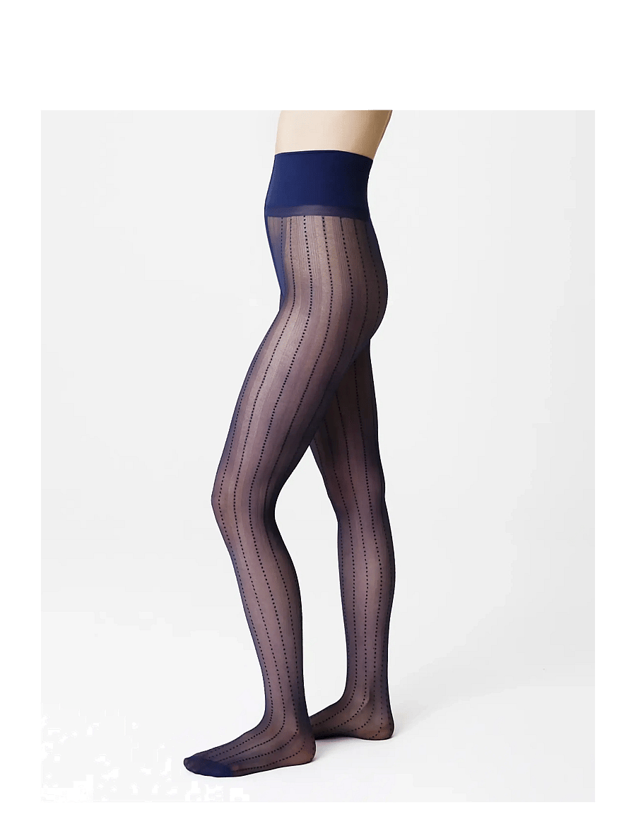 Swedish Stockings - Viveca Stripe Tights - erilised sündmused - dark indigo - 1