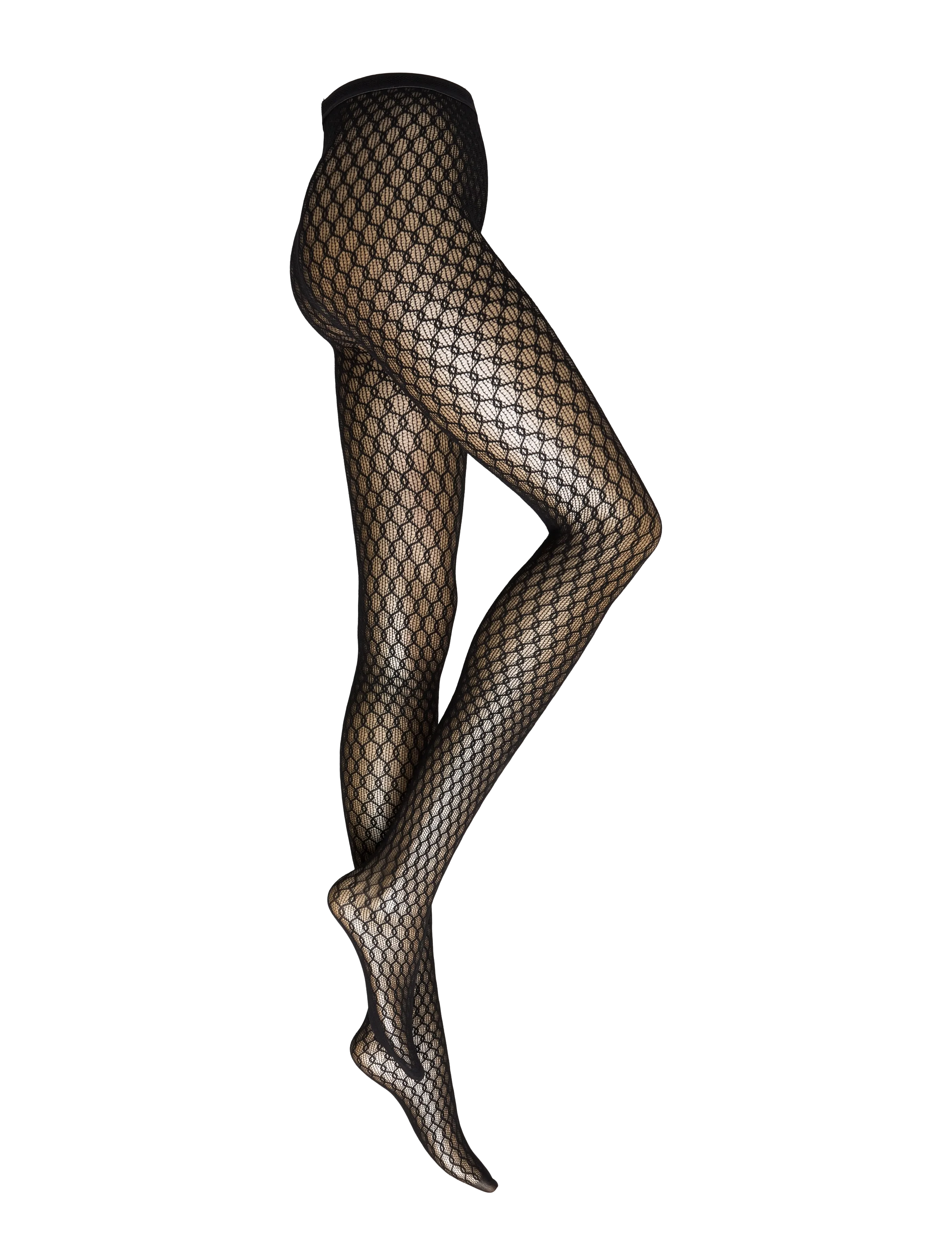 Swedish Stockings Laura Net Tights - Festtøj - BLACK / black