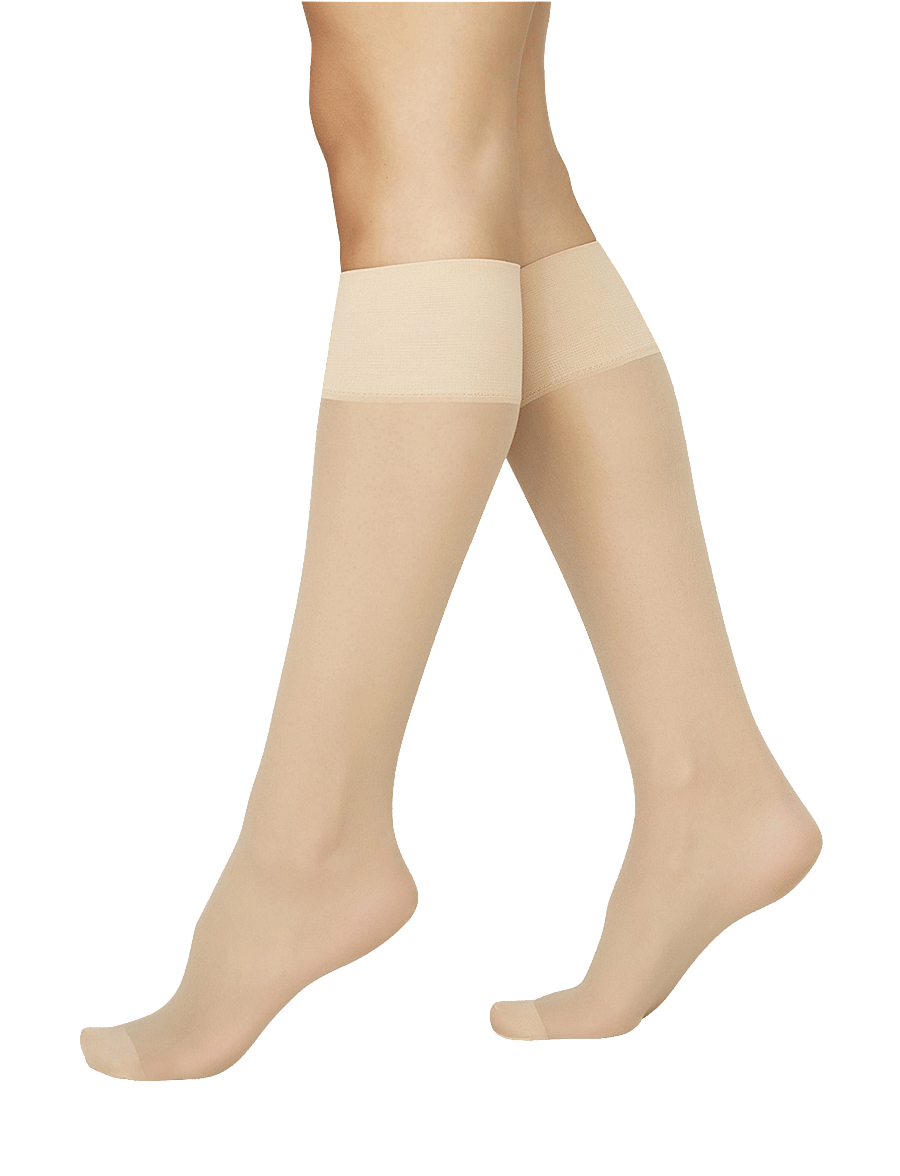 Swedish Stockings - 2-Pack Elin Premium Knee-Highs - strümpfe - beige - 0