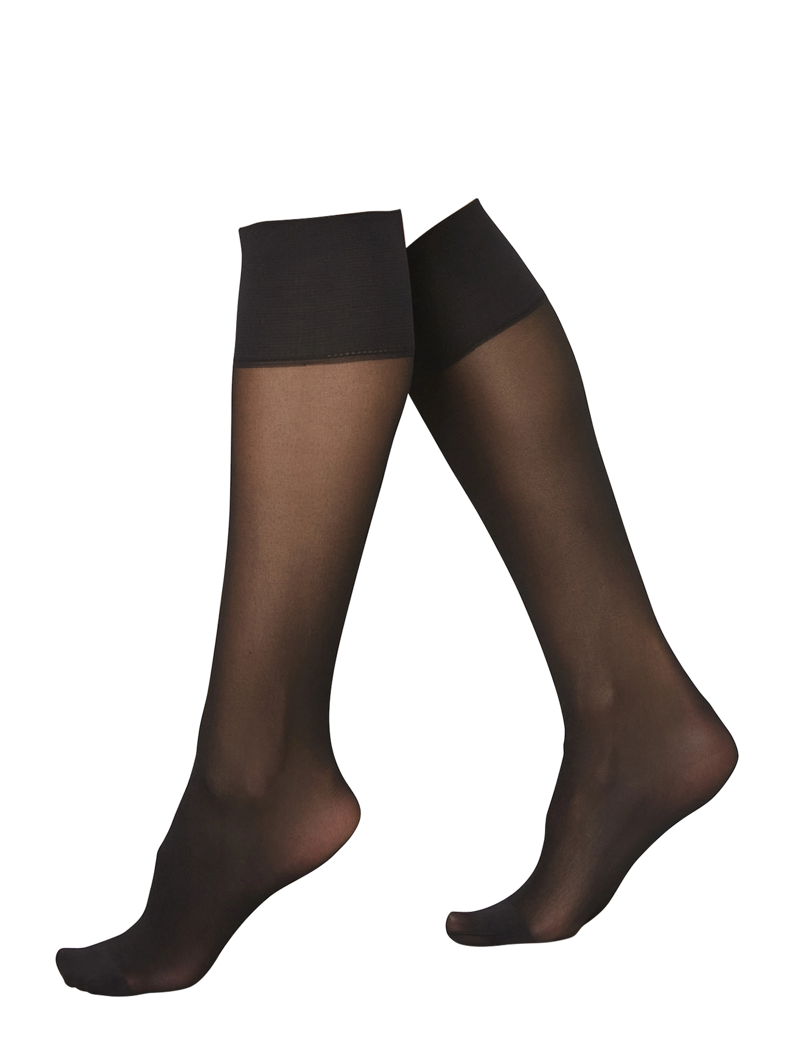 Swedish Stockings 2-Pack Elin Premium Knee-Highs, One Size, Socks, Schwarz - Knee High Frauen