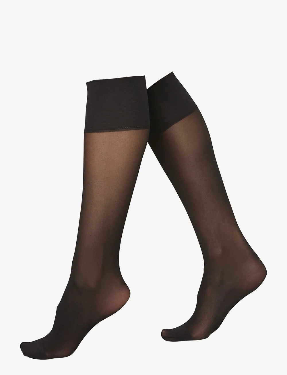 Swedish Stockings - 2-Pack Elin Premium Knee-Highs - knæstrømper - black - 0