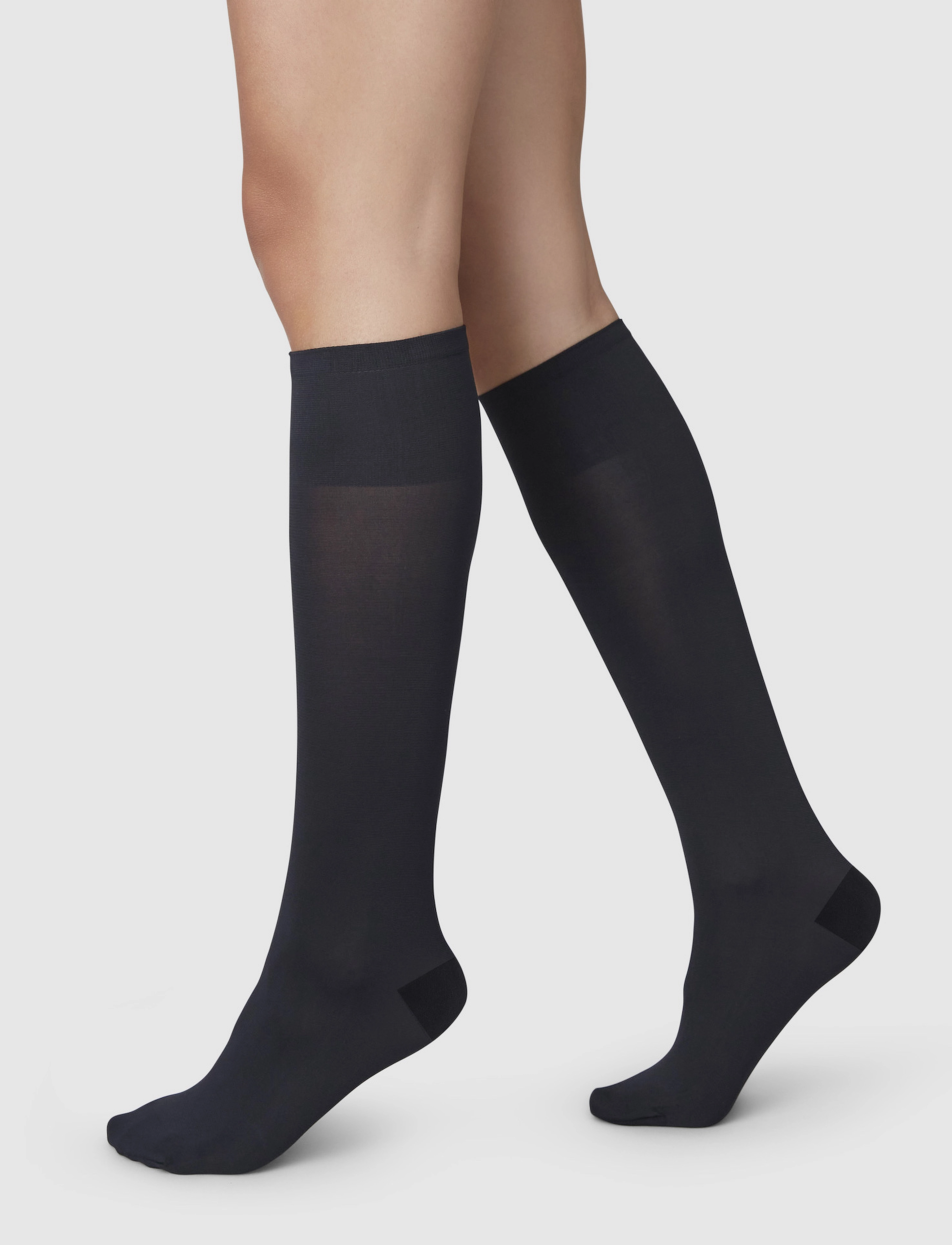Swedish Stockings Irma Support Knee-High 60D, 39-41, Socks, Schwarz - Knee High Frauen