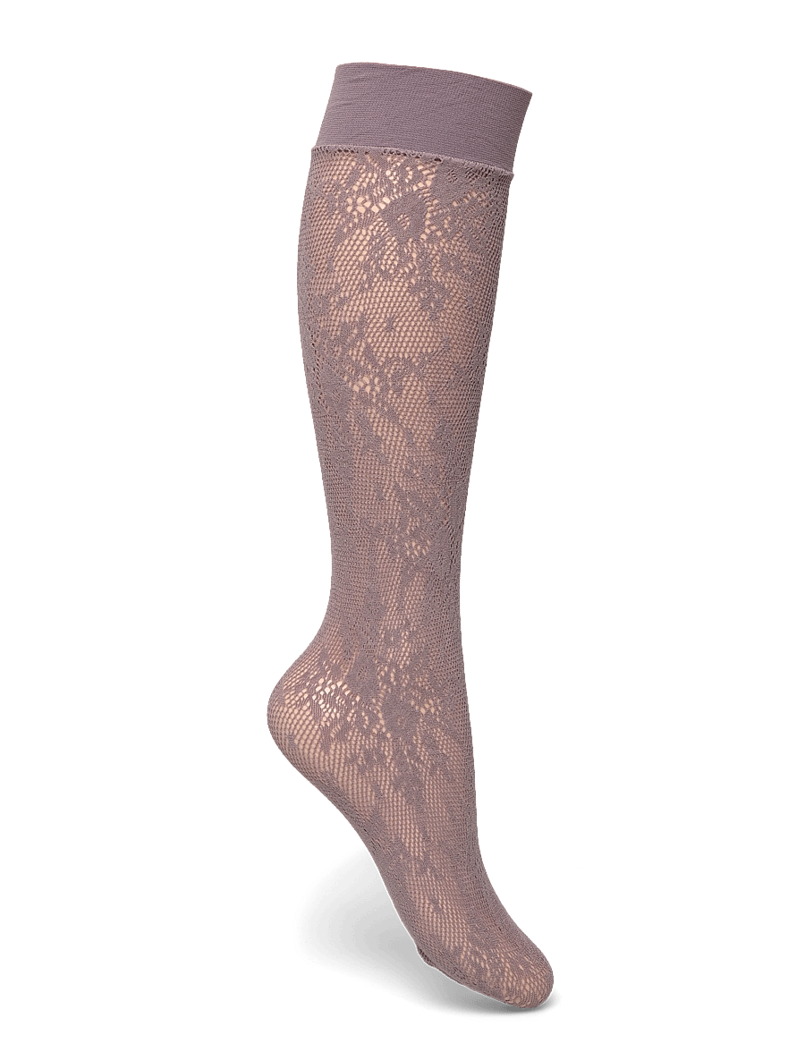 Swedish Stockings - Rosa Lace Knee-Highs - knæstrømper - mid grey - 2