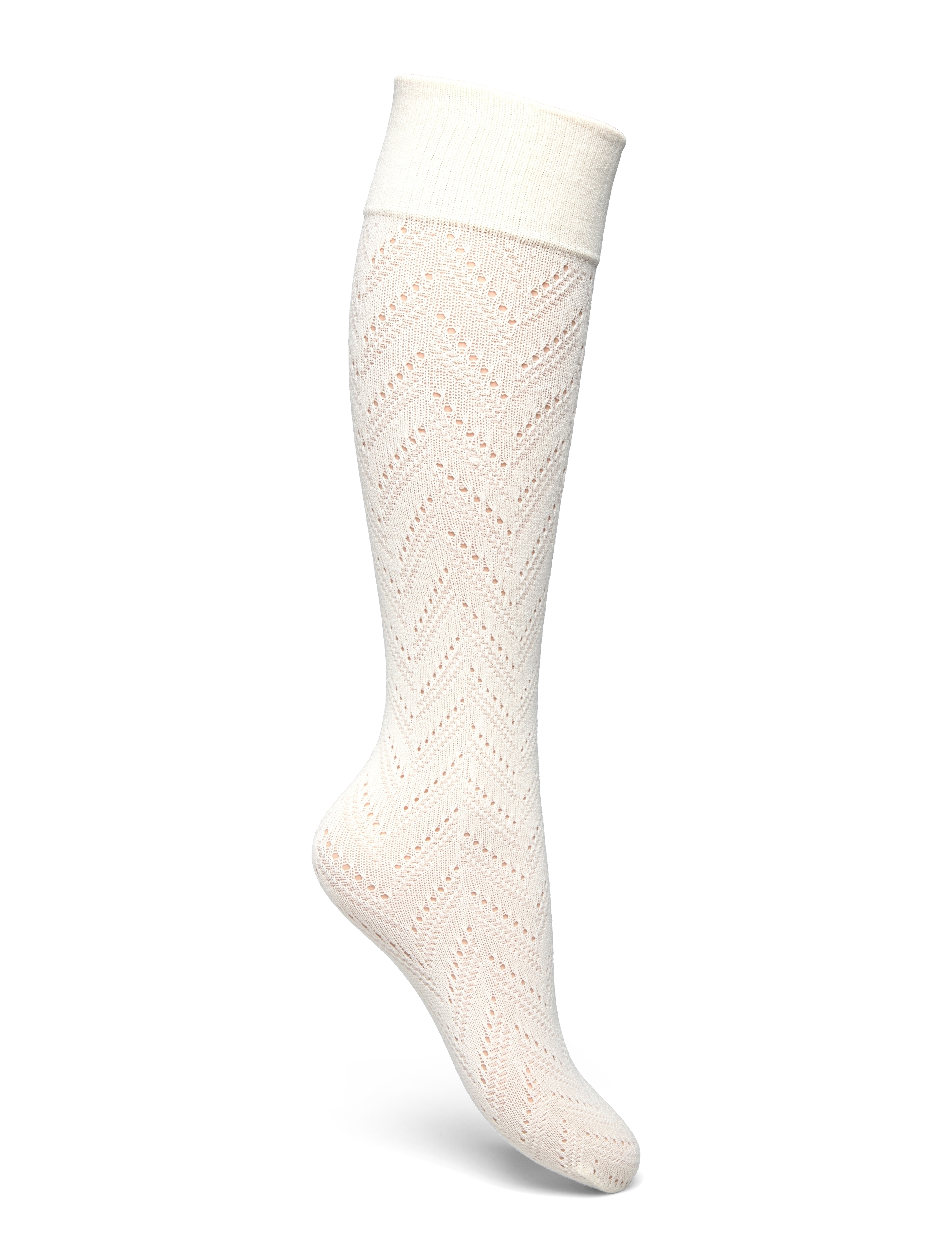 Swedish Stockings - Ina Pointelle Knee-Highs - ivory - 1