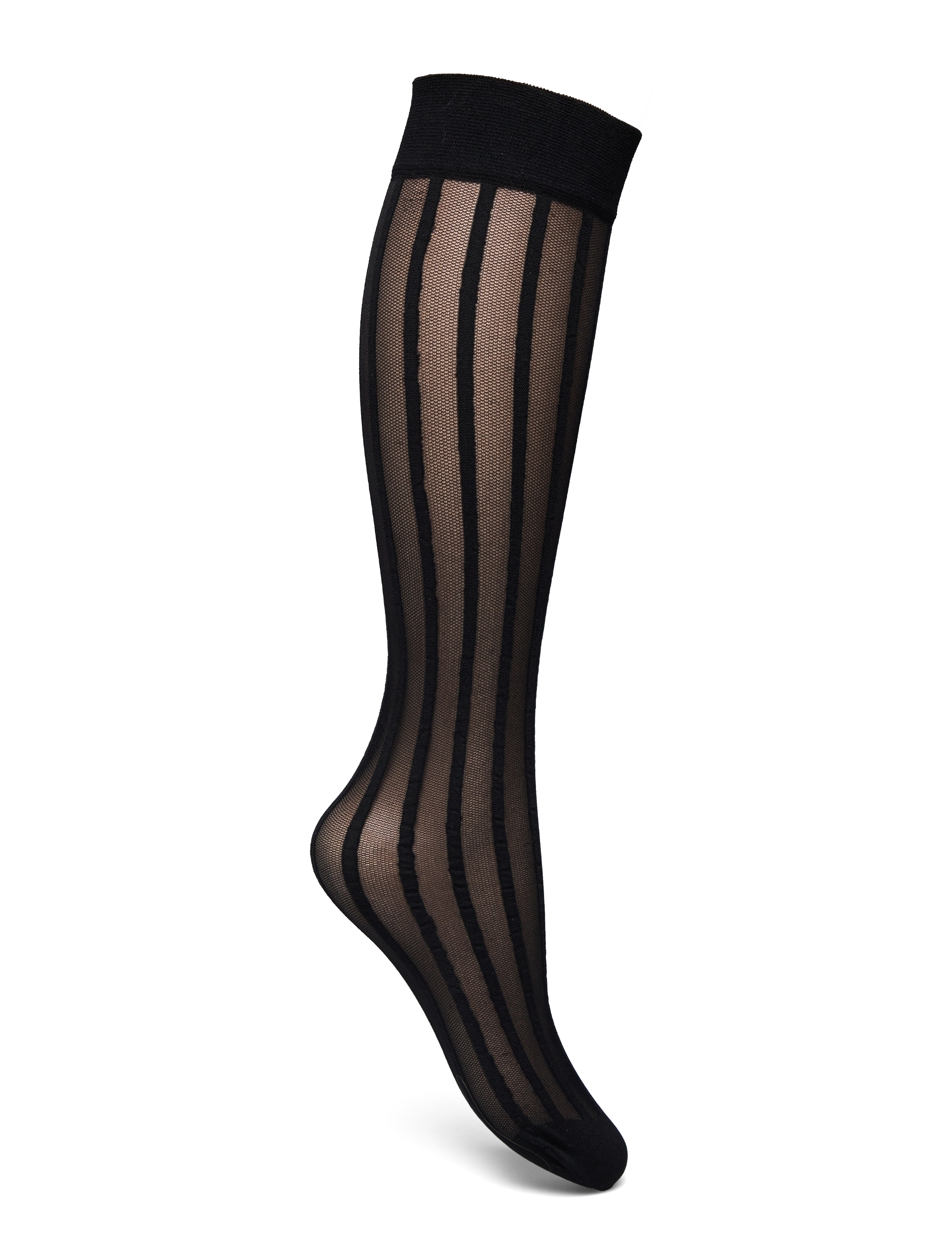 Swedish Stockings - Siri Stripe Knee-Highs - black - 1
