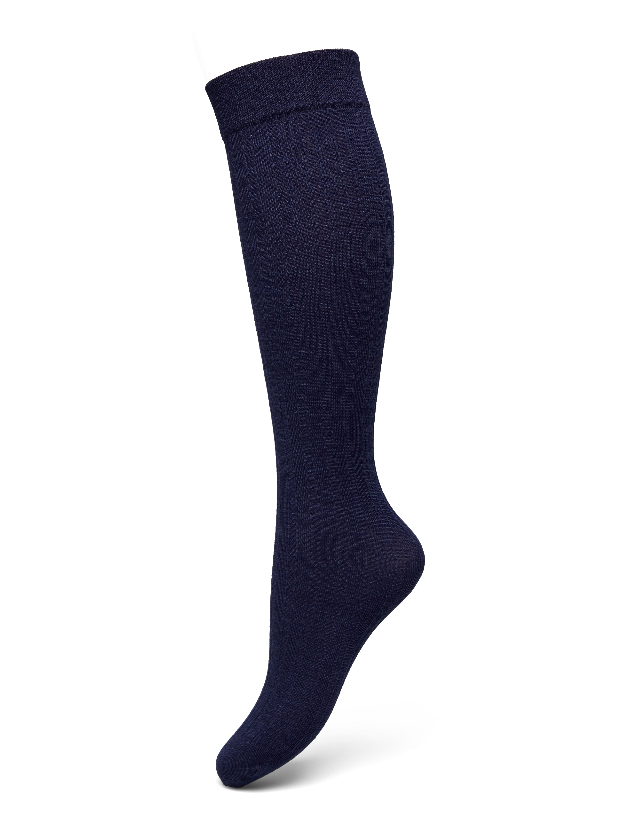 Freja Organic Wool Knee-Highs - NAVY
