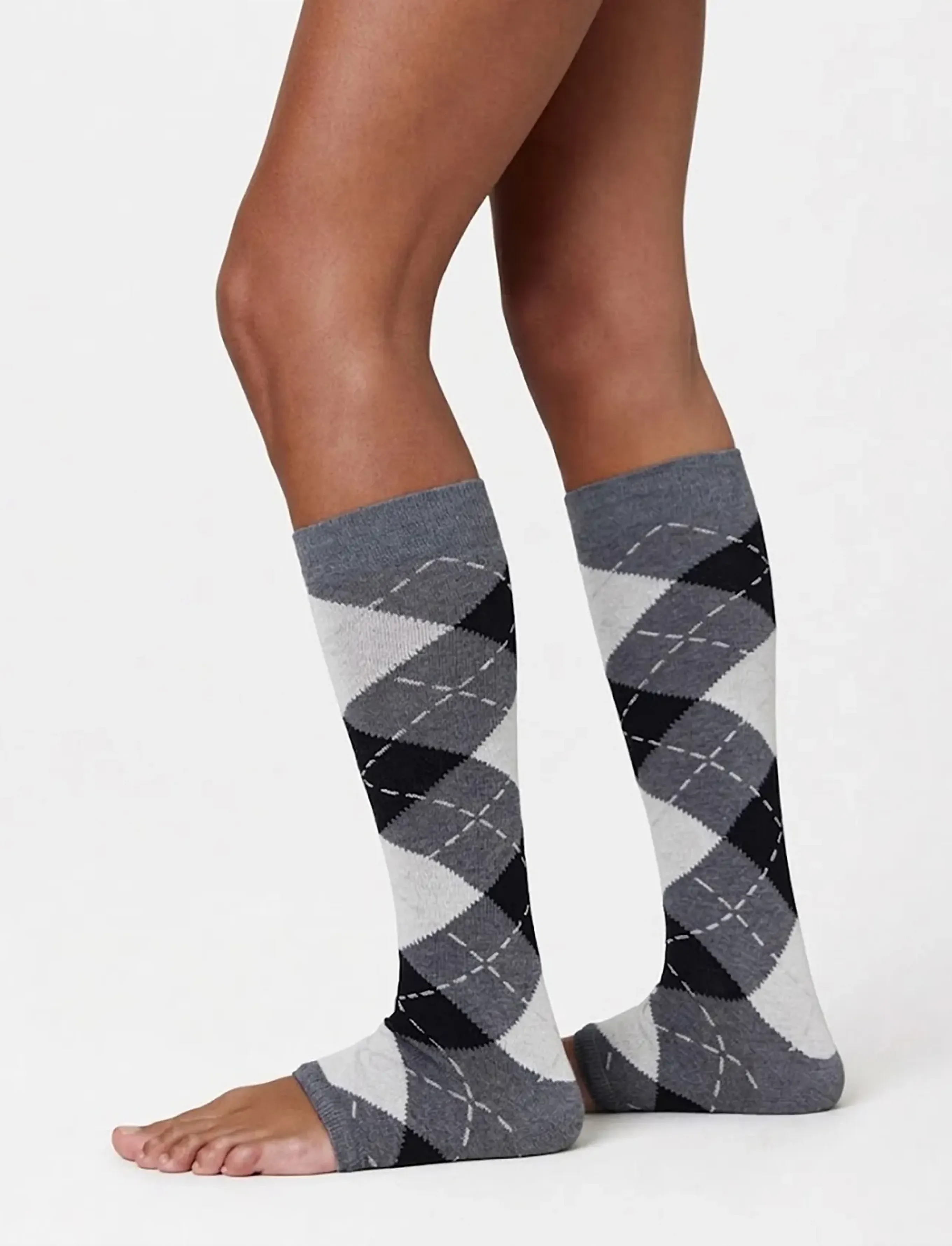 Swedish Stockings - Harriet Cotton Knee-Highs Cropped Toe - laveste priser - grey - 0