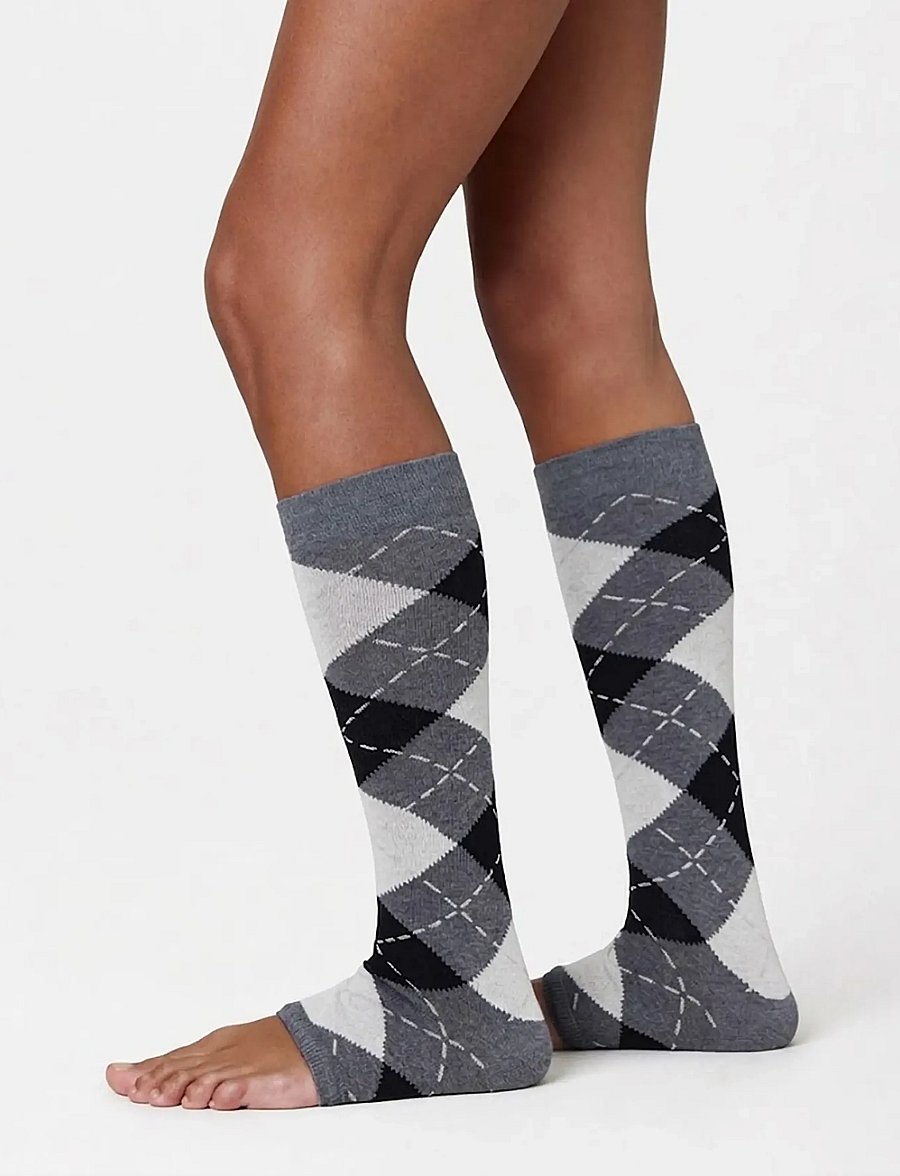 Swedish Stockings - Harriet Cotton Knee-Highs Cropped Toe - sneackersocken - grey - 0