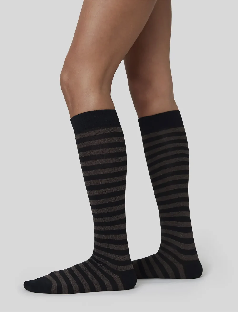Swedish Stockings - Britta Cotton Stripe Knee-highs - knästrumpor - multi - 0