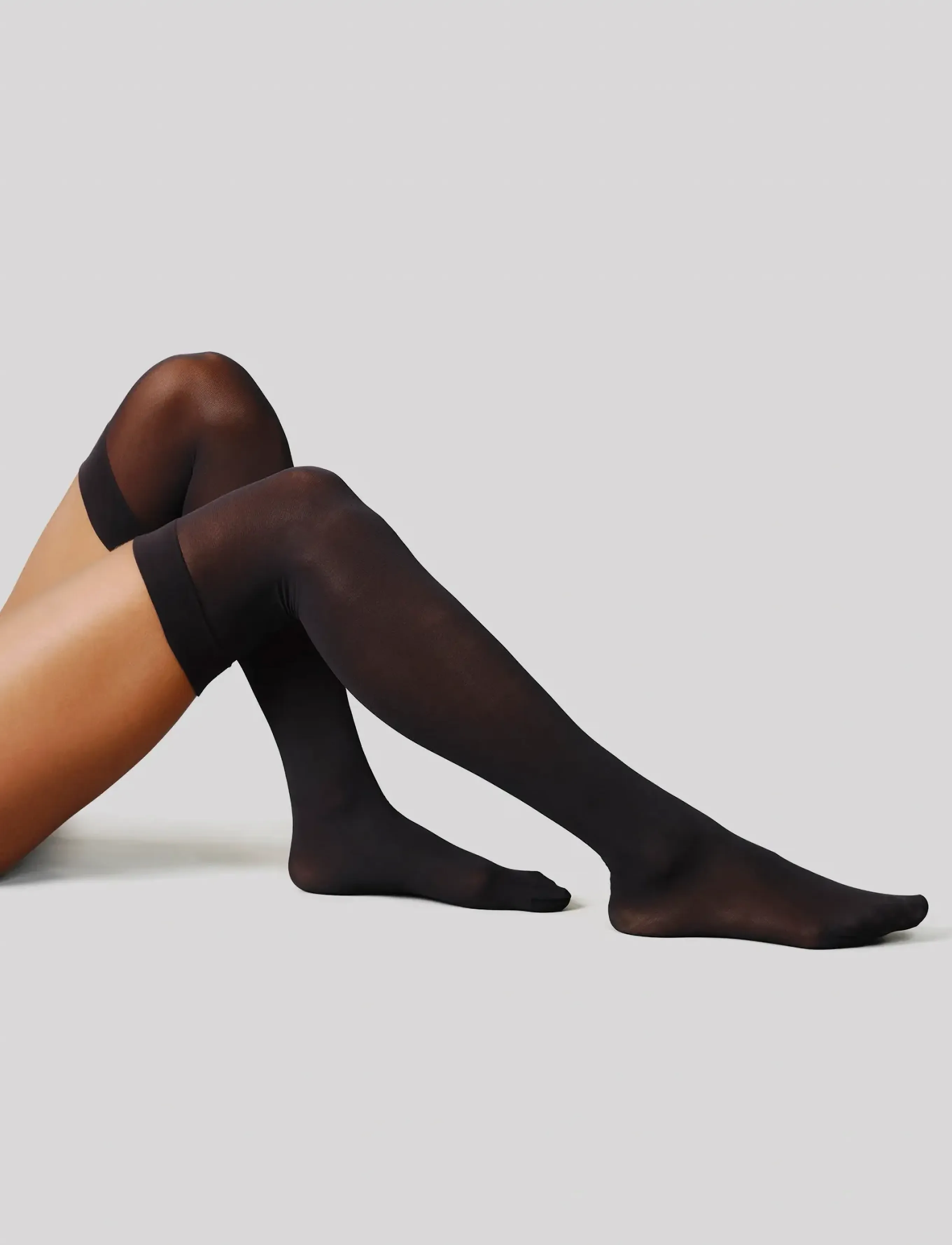 Swedish Stockings Svea Premium Thigh-Highs, Kvinder, Overknee Strømper, Sort, Str: L/XL