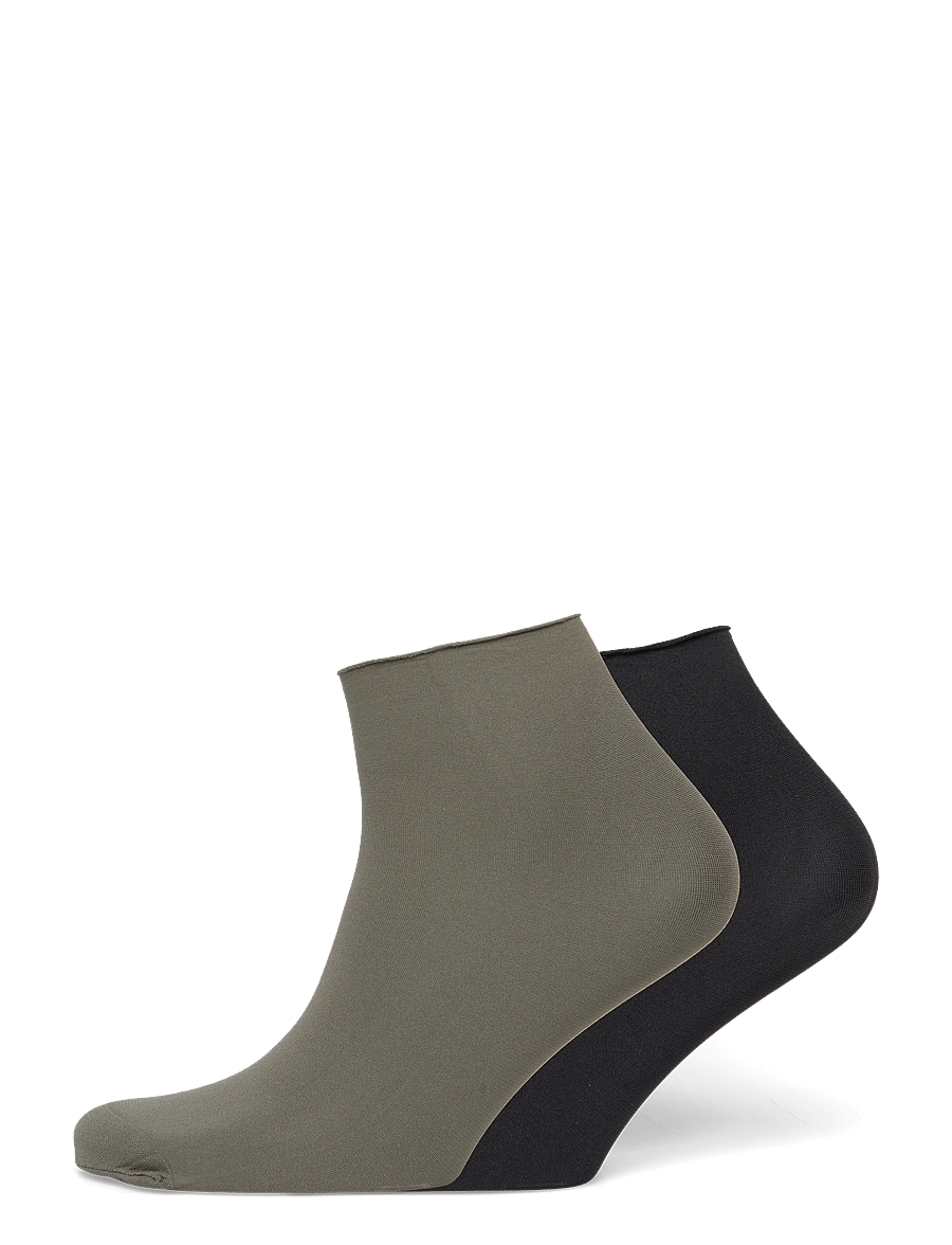 Swedish Stockings - Judith Premium socks 2-pack 30D - klassikalised sokid - black/khaki - 0