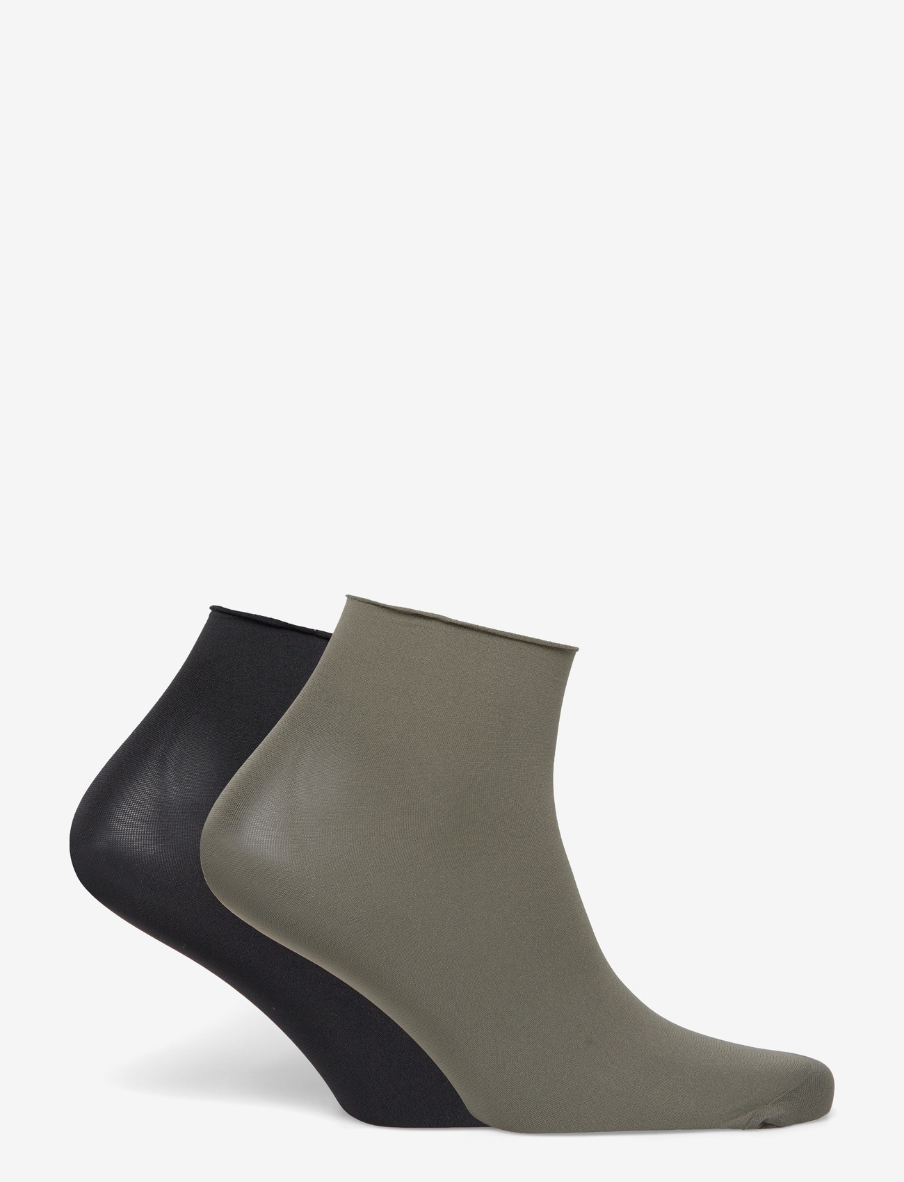 Swedish Stockings - Judith Premium socks 2-pack 30D - regular socks - black/khaki - 1