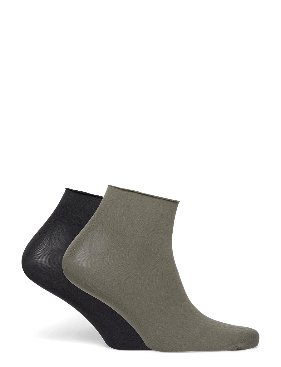 Swedish Stockings - Judith Premium socks 2-pack 30D - klassikalised sokid - black/khaki - 1